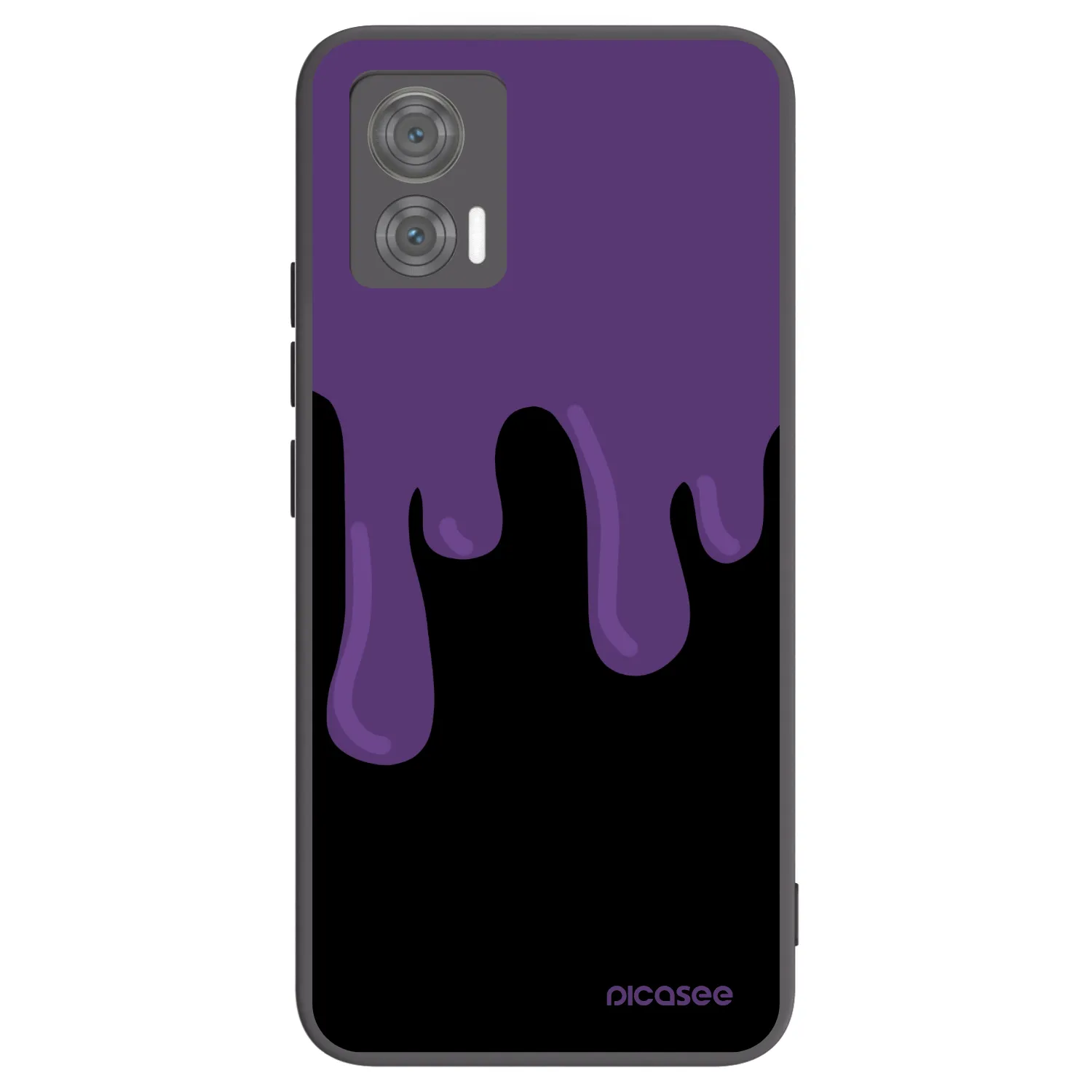 Picasee crna silikonska maskica za Motorola Edge 30 Neo - Purple spooky