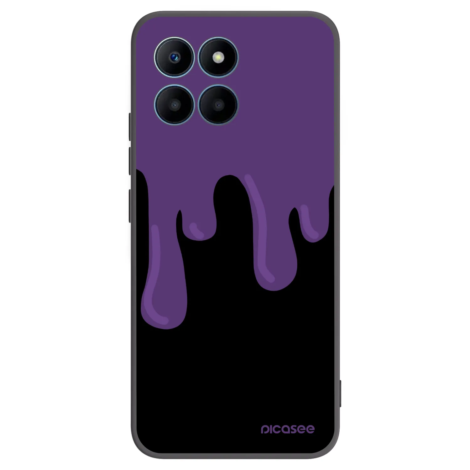 Picasee crna silikonska maskica za Honor 70 Lite - Purple spooky