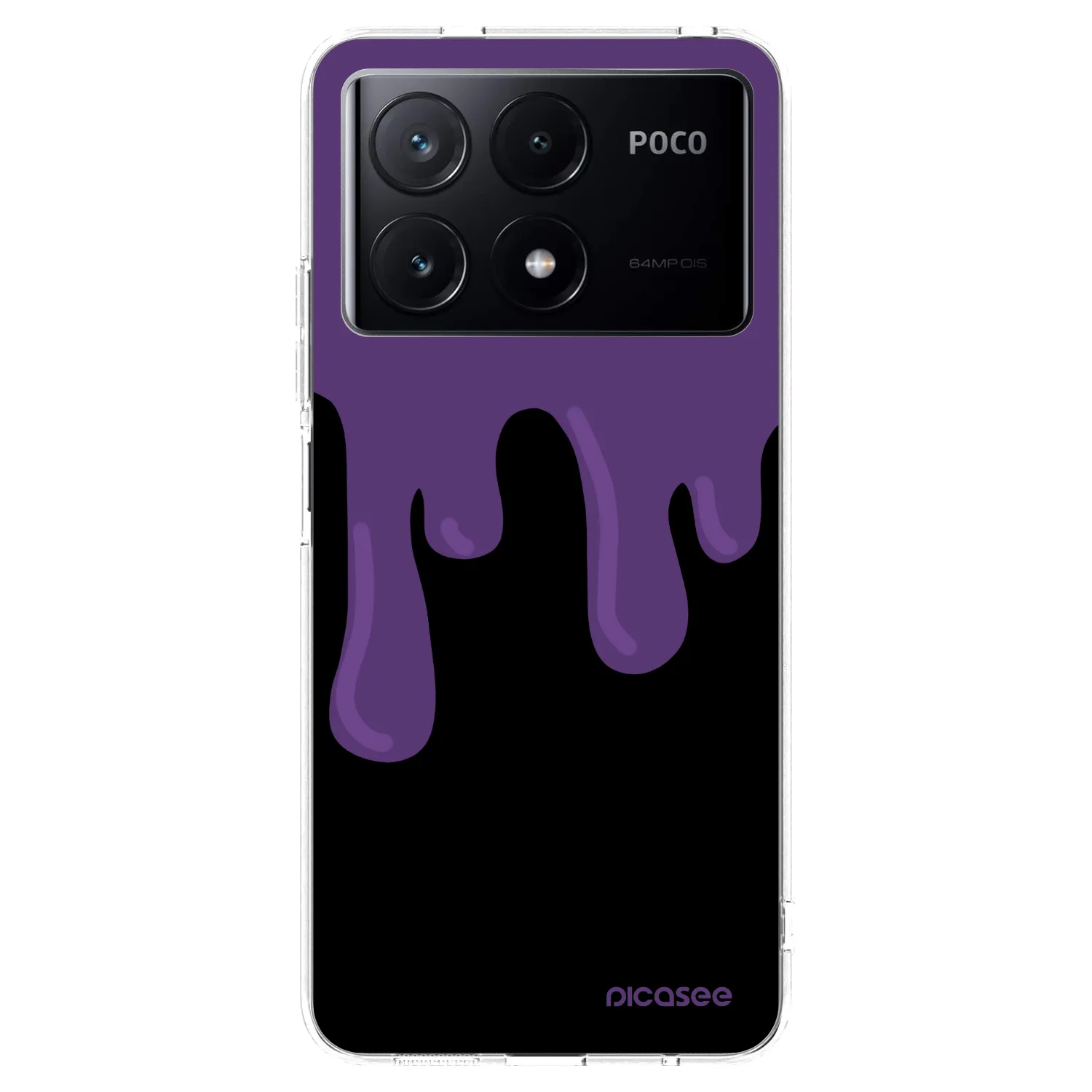 Picasee silikonska prozirna maskica za Xiaomi Poco X6 Pro - Purple spooky
