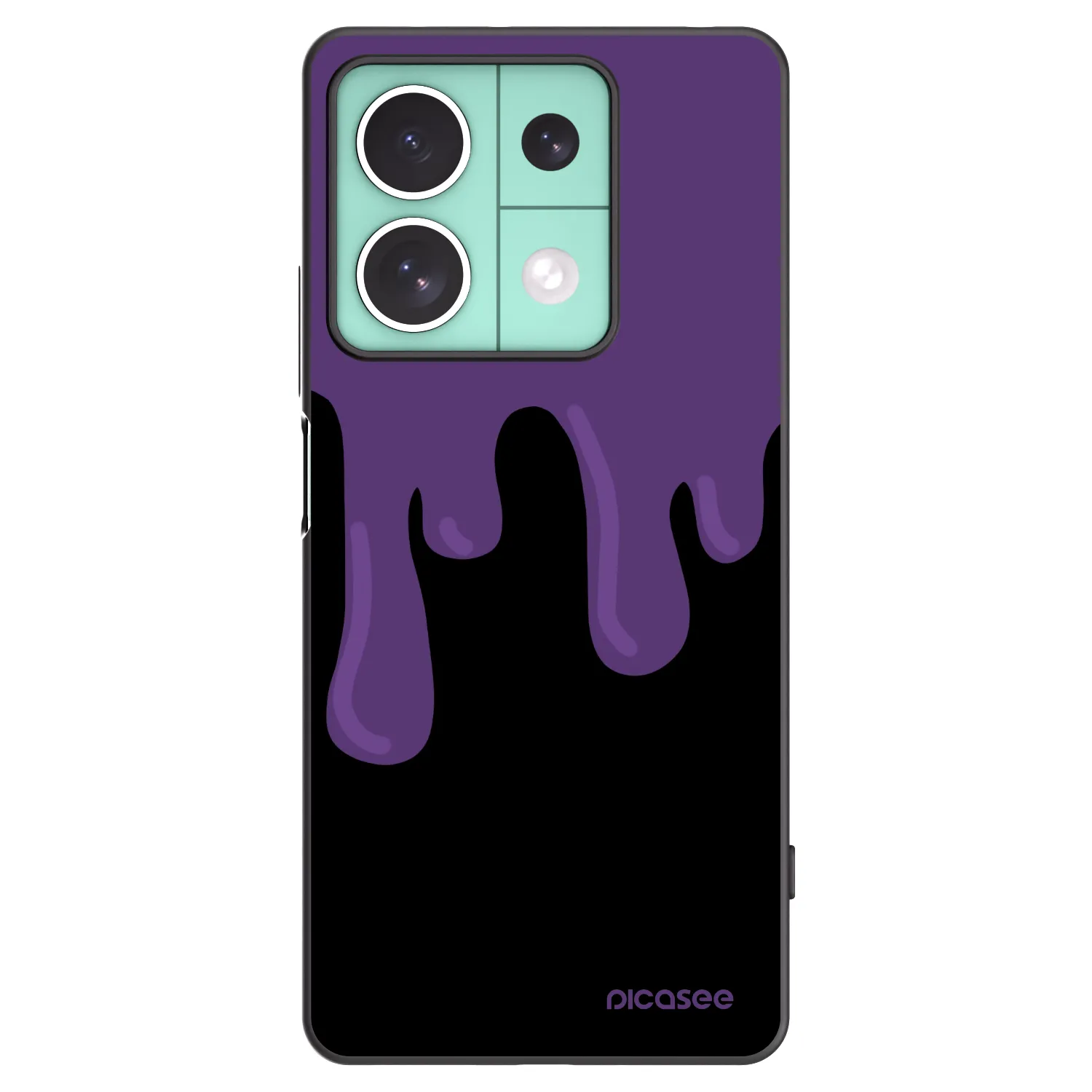 Picasee crna silikonska maskica za Xiaomi Redmi Note 13 5G - Purple spooky