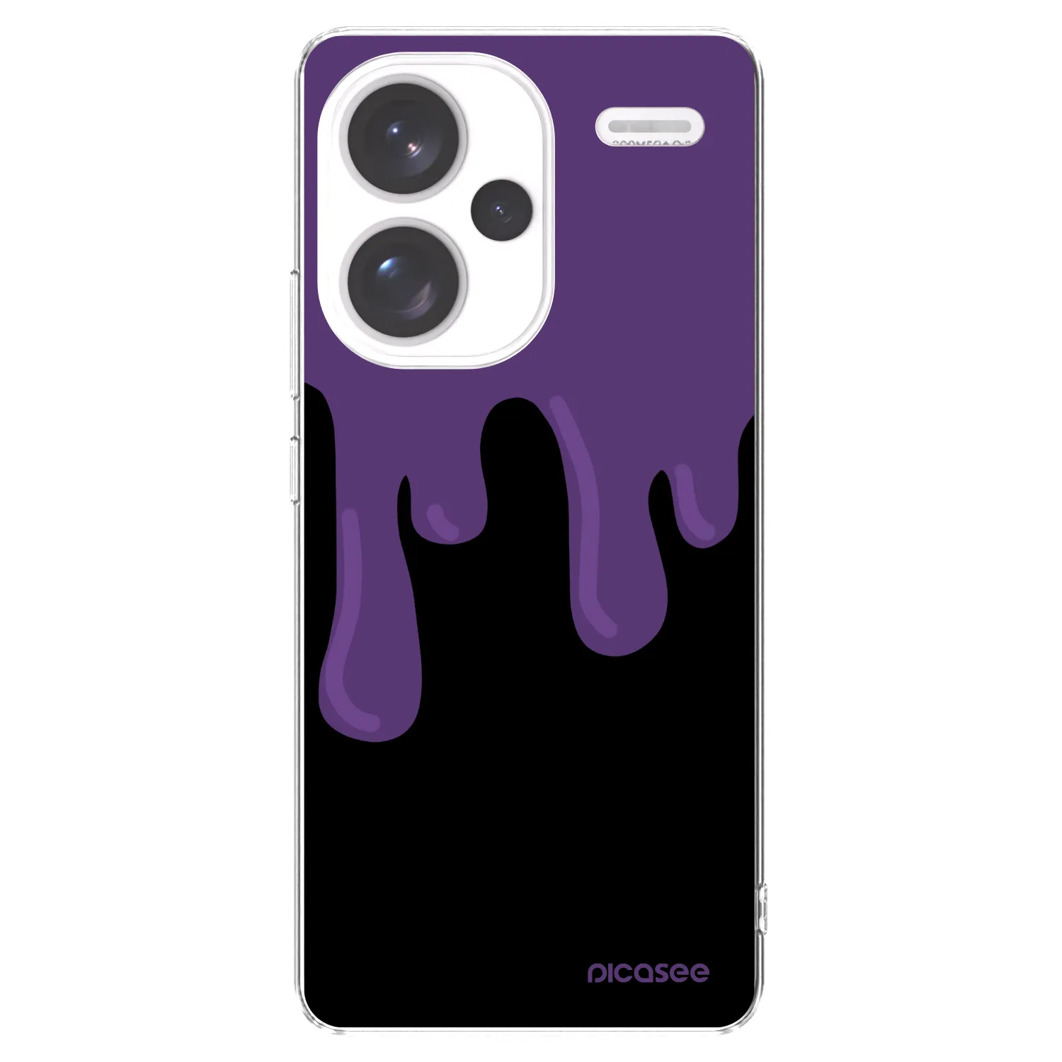 Picasee silikonska prozirna maskica za Xiaomi Redmi Note 13 Pro+ 5G - Purple spooky