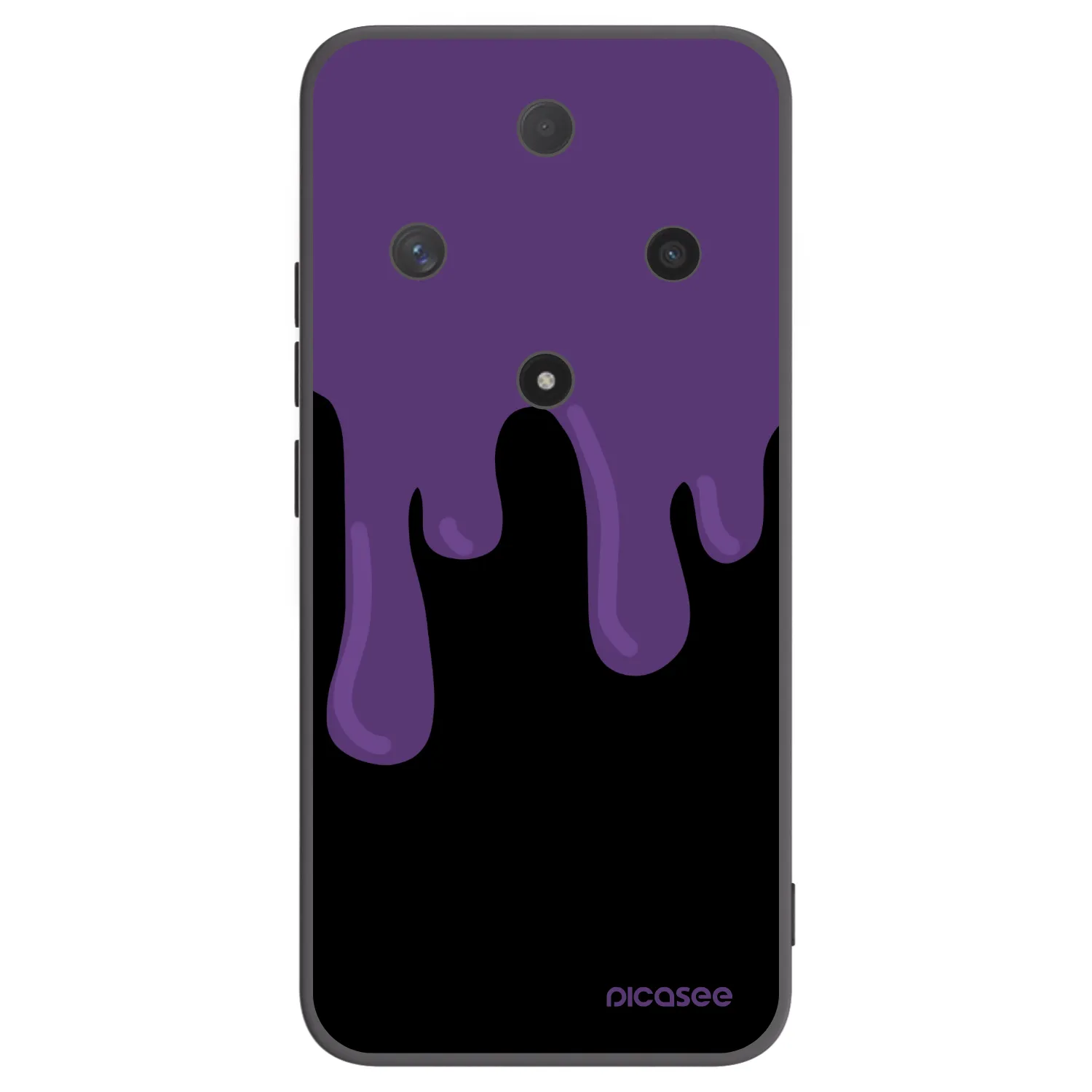 Picasee crna silikonska maskica za Honor Magic6 Lite 5G - Purple spooky