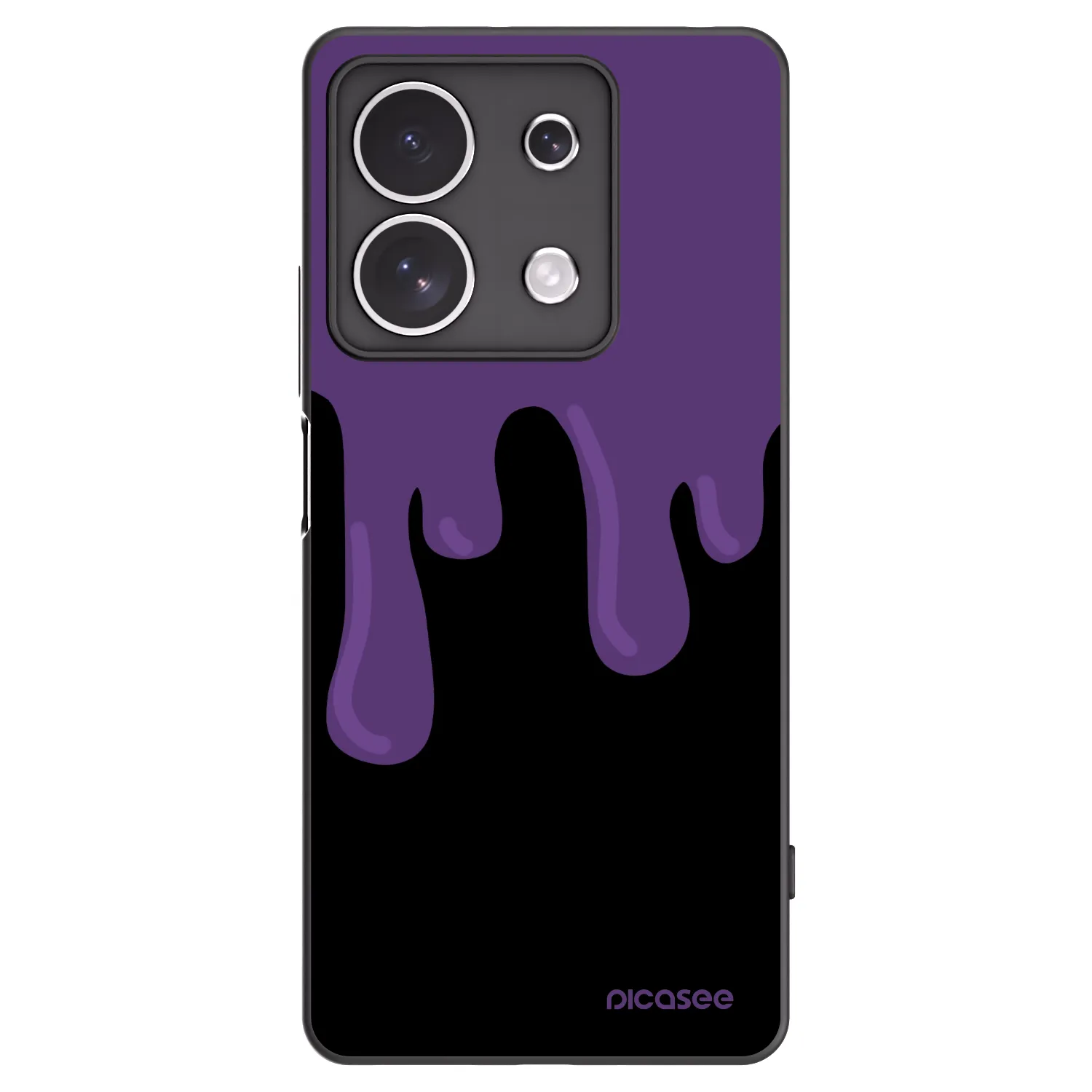 Picasee crna silikonska maskica za Xiaomi Redmi Note 13 4G - Purple spooky