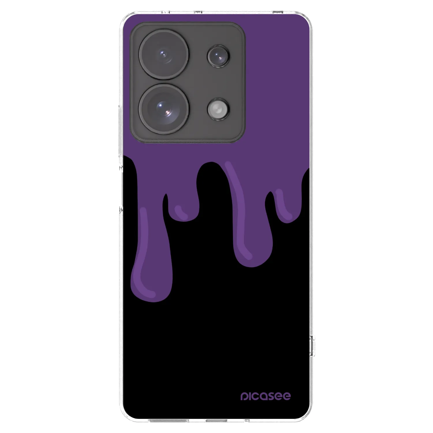 Picasee silikonska prozirna maskica za Xiaomi Redmi Note 13 Pro 4G - Purple spooky