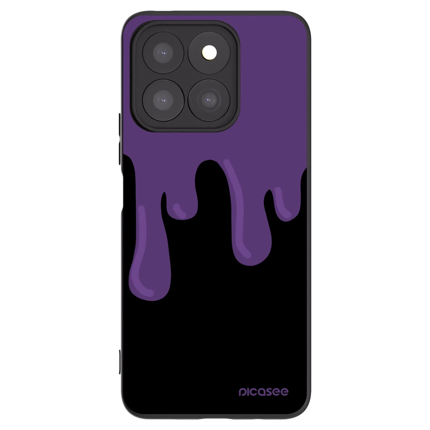 Picasee crna silikonska maskica za Honor X8b - Purple spooky