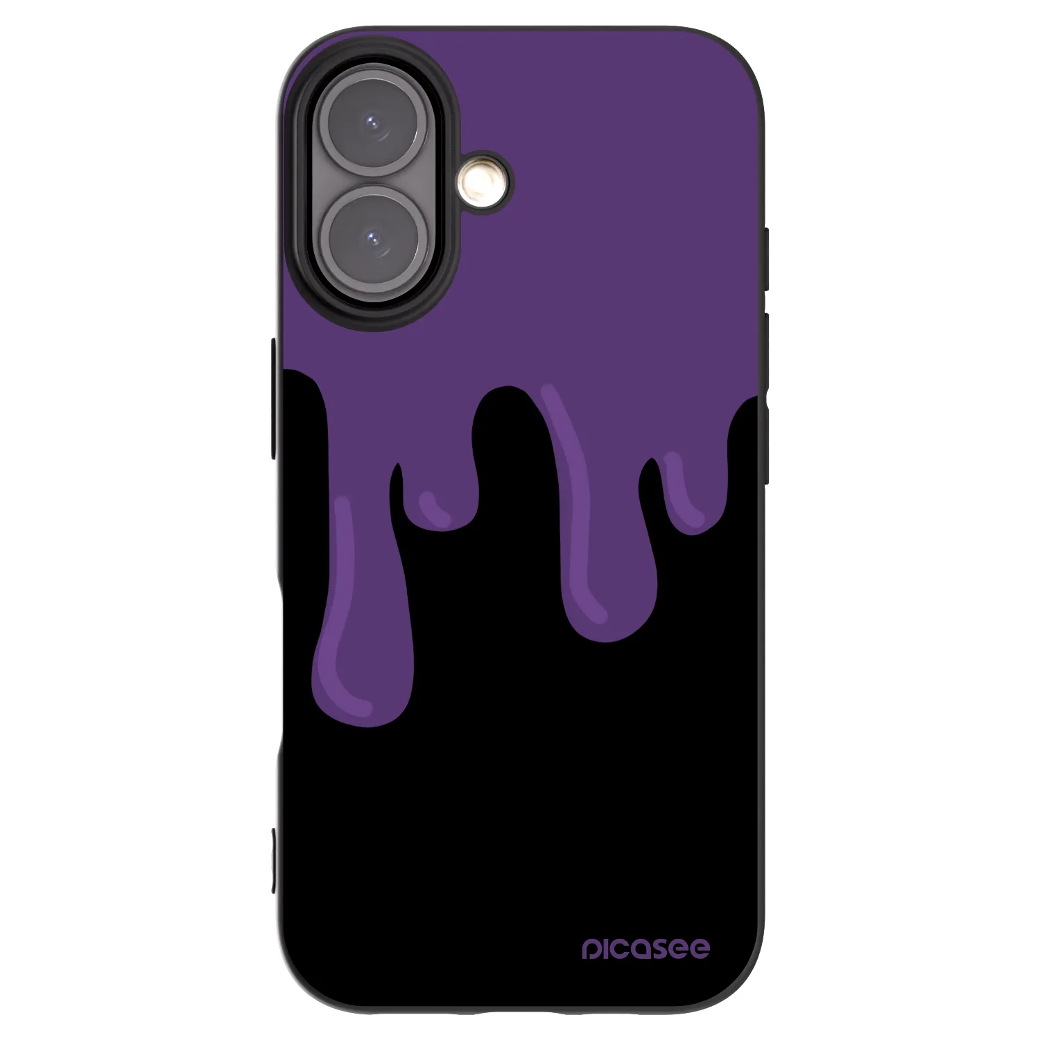 Picasee crna silikonska maskica za Apple iPhone 16 - Purple spooky