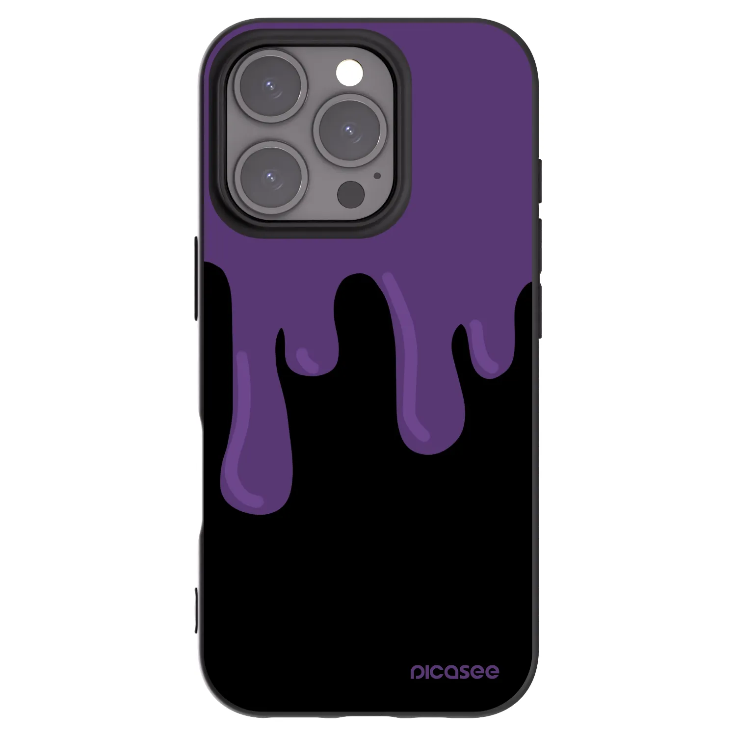 Picasee crna silikonska maskica za Apple iPhone 16 Pro - Purple spooky
