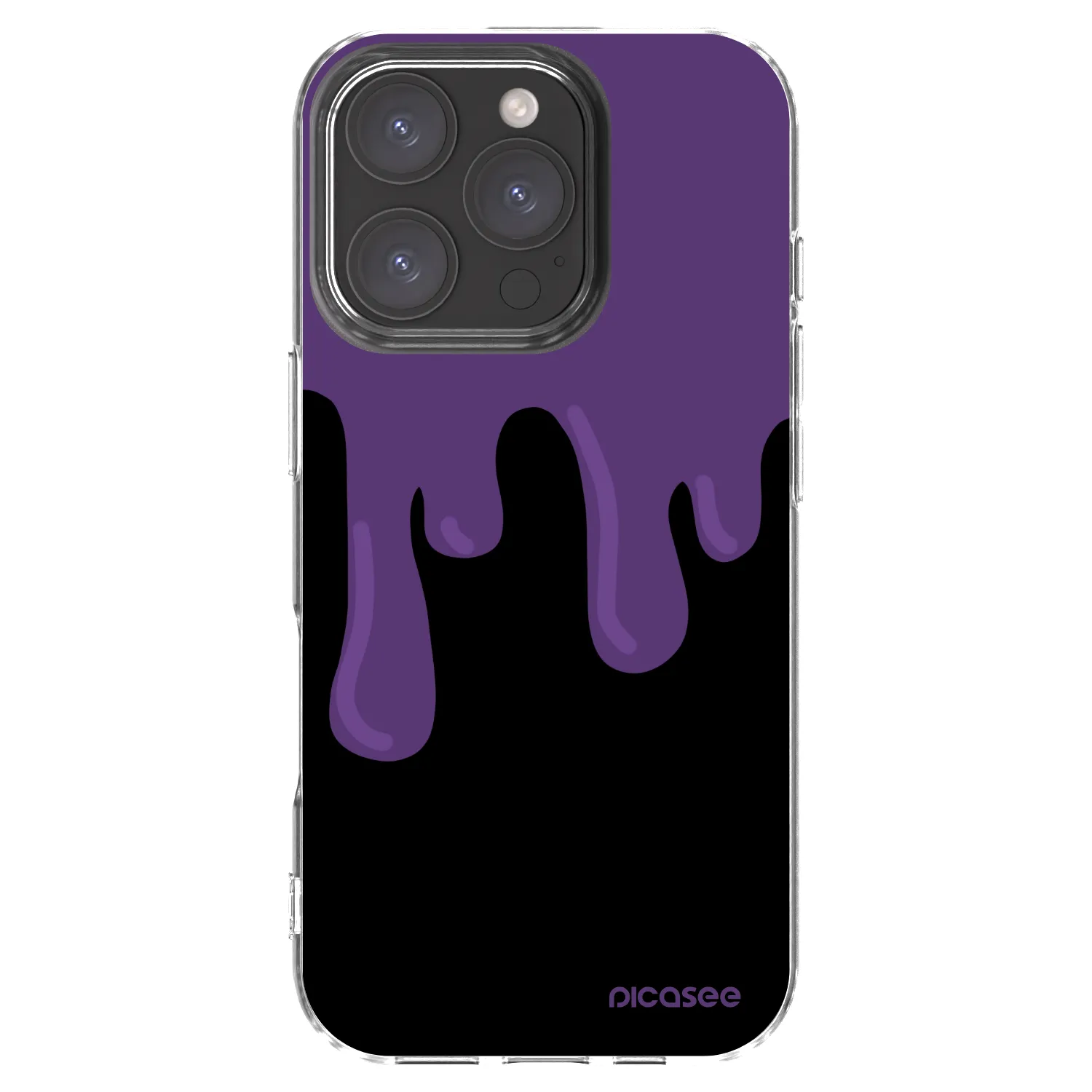 Picasee silikonska prozirna maskica za Apple iPhone 16 Pro - Purple spooky