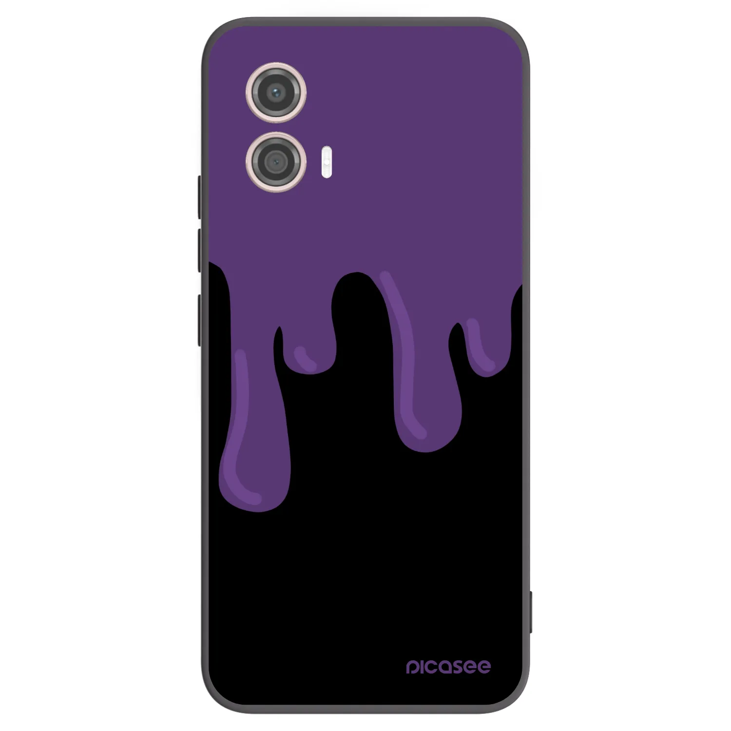 Picasee crna silikonska maskica za Motorola Moto G53 5G - Purple spooky