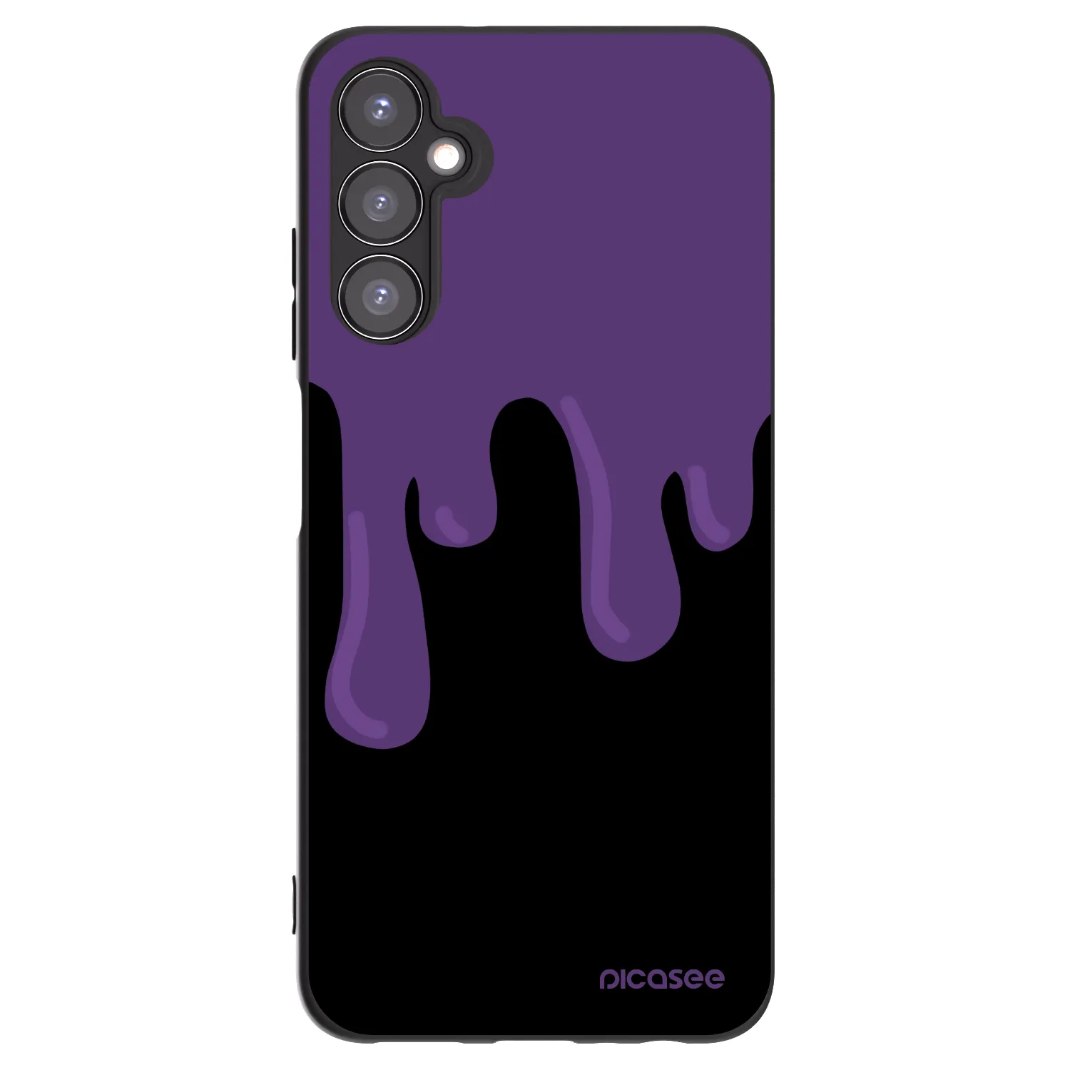 Picasee crna silikonska maskica za Samsung Galaxy A05s A057G - Purple spooky
