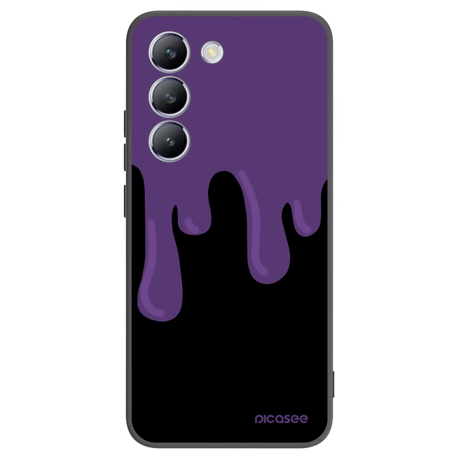 Picasee crna silikonska maskica za Vivo V40 SE 5G - Purple spooky
