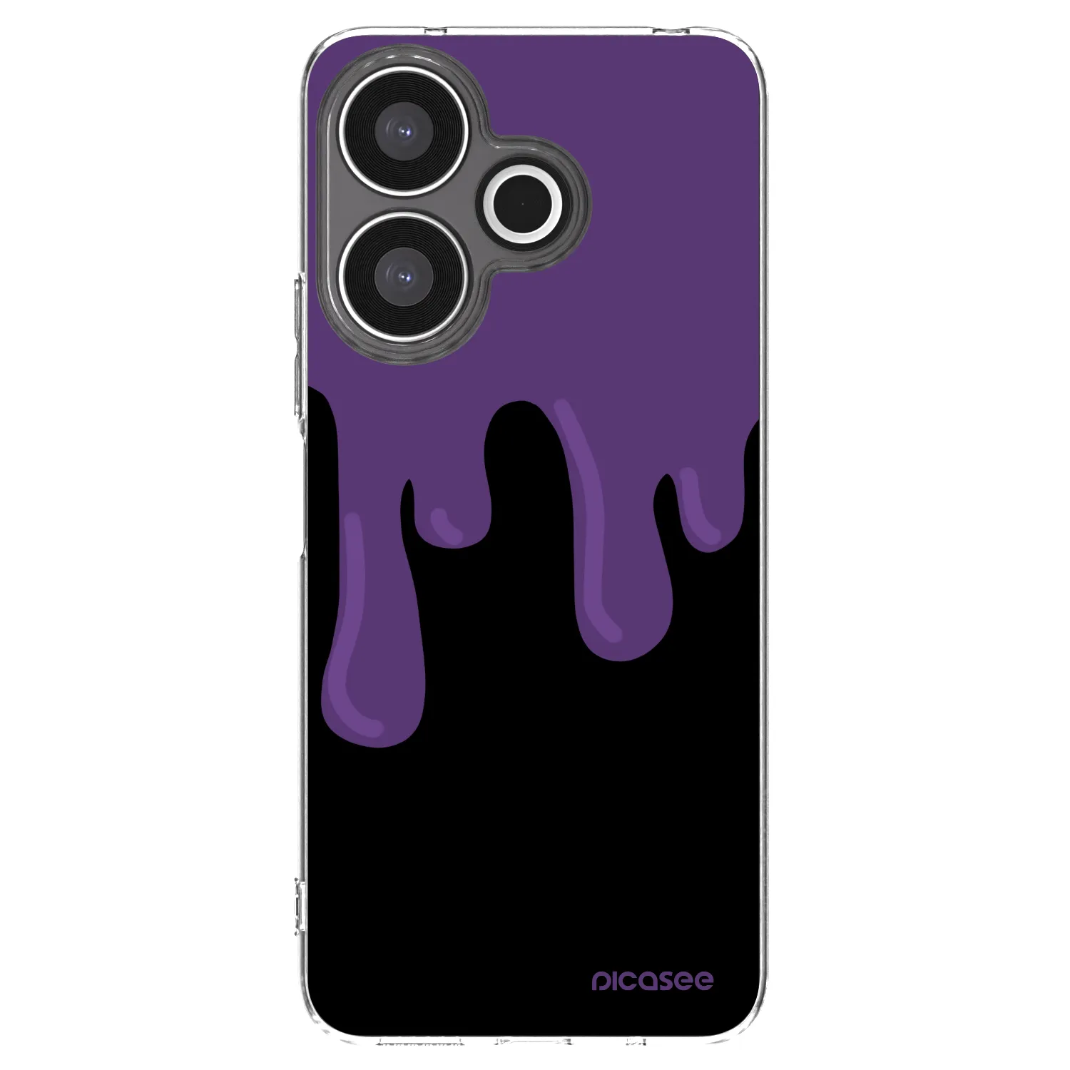 Picasee silikonska prozirna maskica za Xiaomi Redmi 13 4G - Purple spooky
