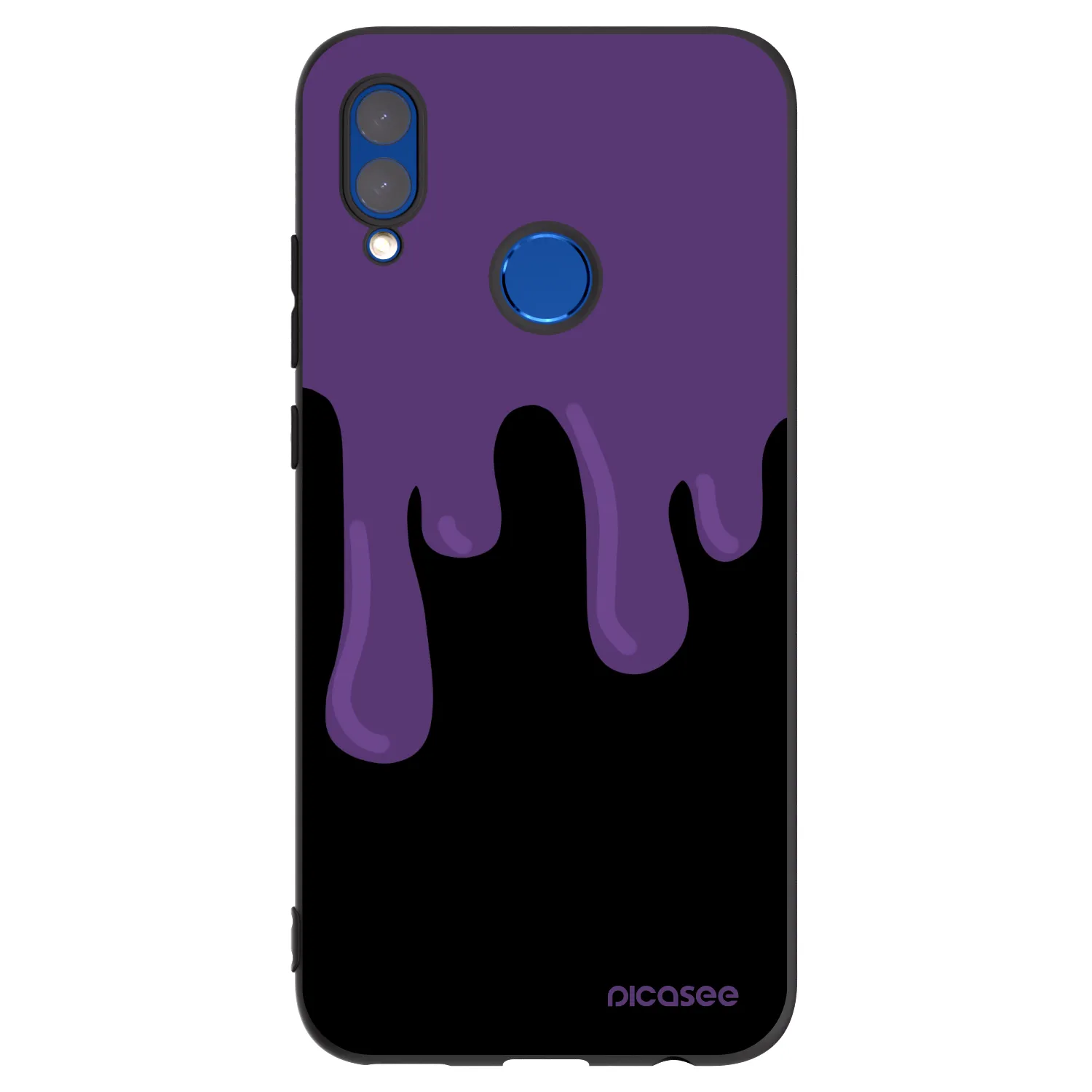Picasee crna silikonska maskica za Huawei P Smart 2019 - Purple spooky