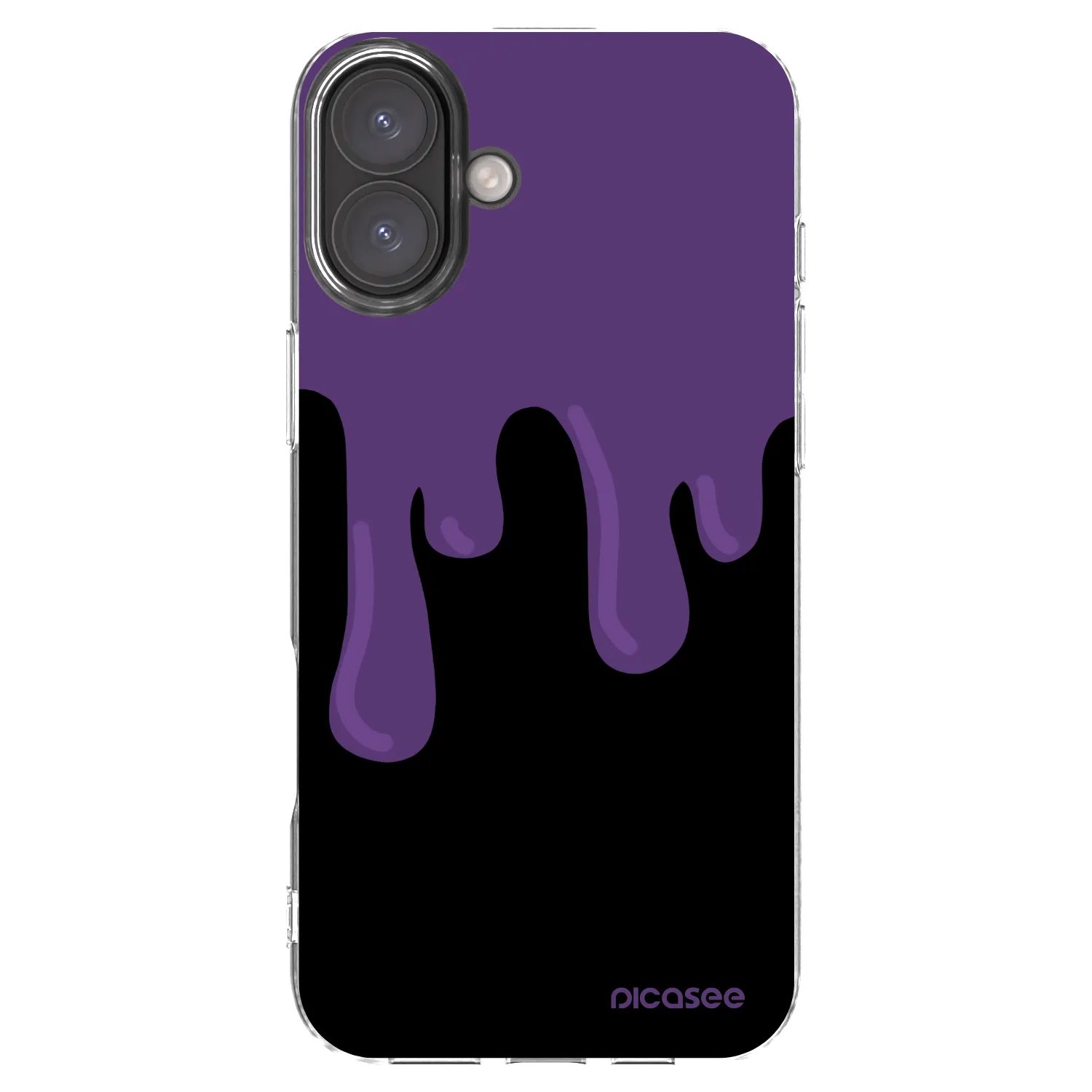 Picasee silikonska prozirna maskica za Apple iPhone 16 Plus - Purple spooky