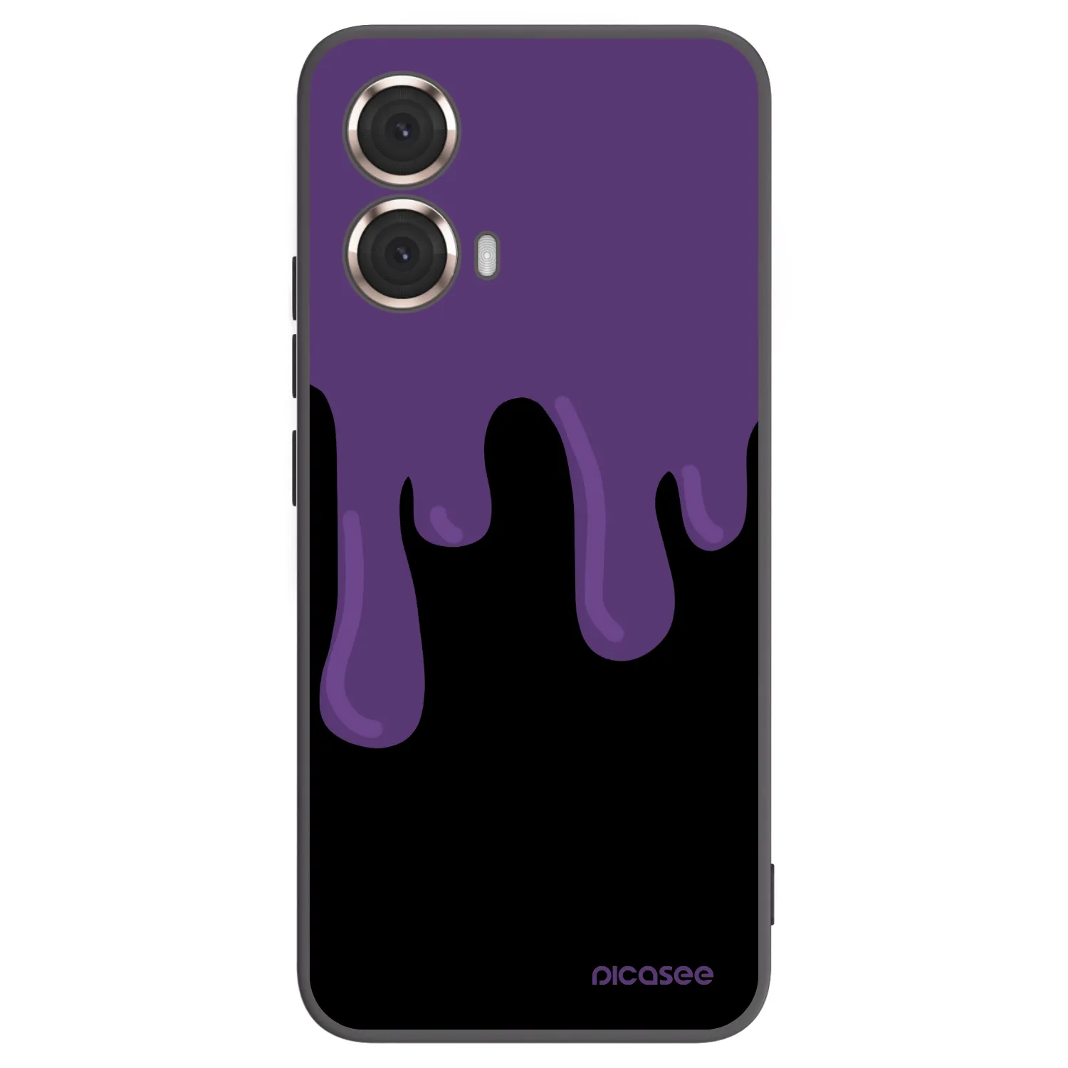 Picasee crna silikonska maskica za Motorola Moto G85 - Purple spooky