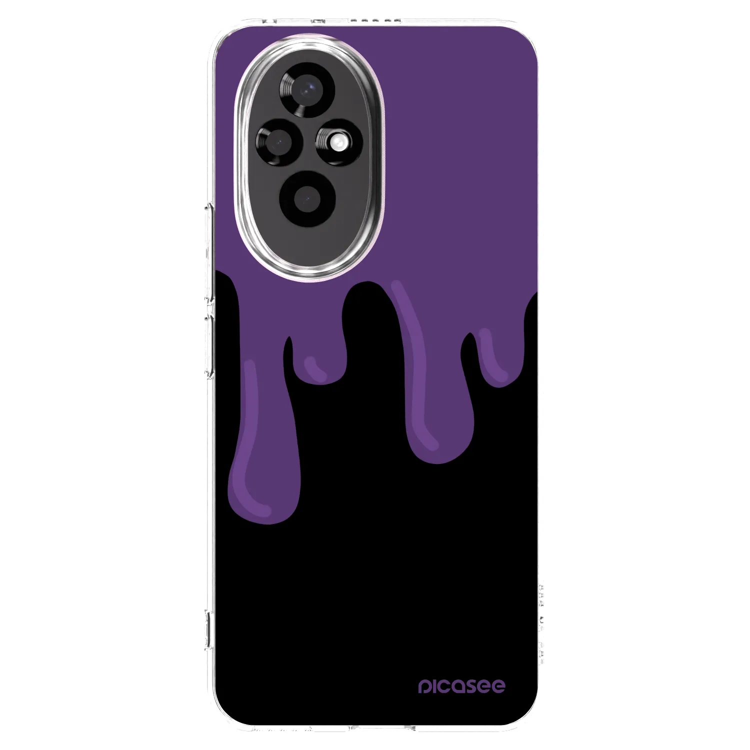 Picasee silikonska prozirna maskica za Honor 200 Pro 5G - Purple spooky