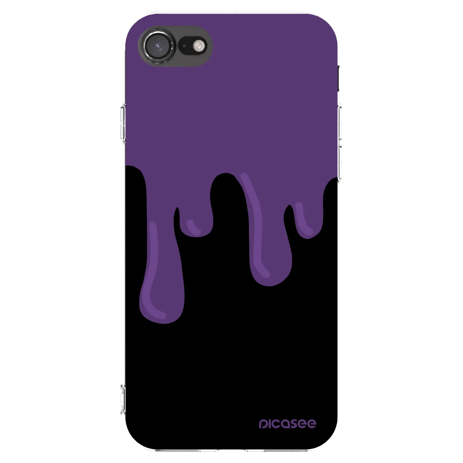 Picasee silikonska prozirna maskica za Apple iPhone 7 - Purple spooky