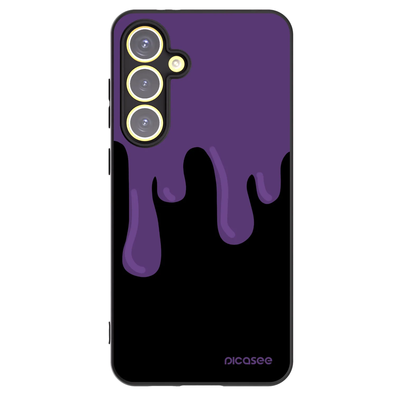 Picasee crna silikonska maskica za Samsung Galaxy S24 FE S721B - Purple spooky