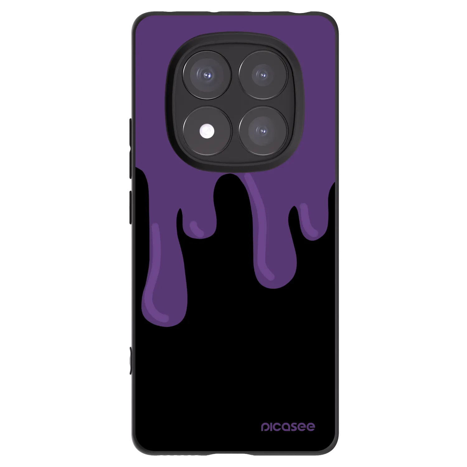 Picasee crna silikonska maskica za Xiaomi Redmi Note 14 Pro+ 5G - Purple spooky