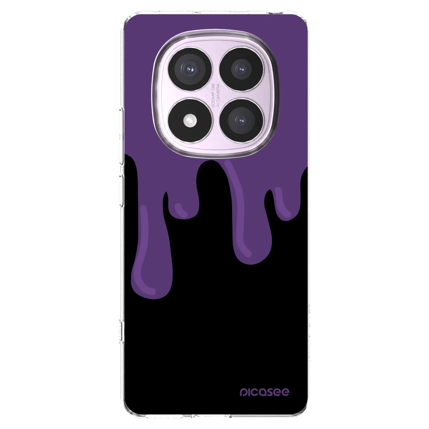 Picasee silikonska prozirna maskica za Xiaomi Redmi Note 14 Pro 5G - Purple spooky
