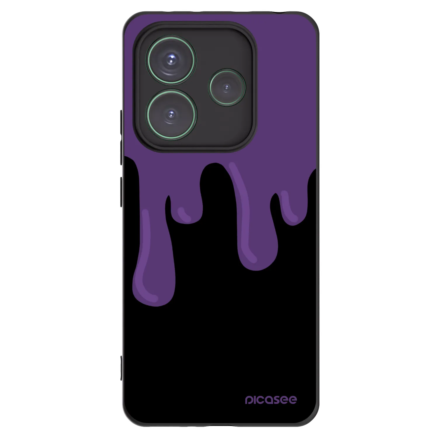 Picasee crna silikonska maskica za Xiaomi Redmi Note 14 5G - Purple spooky
