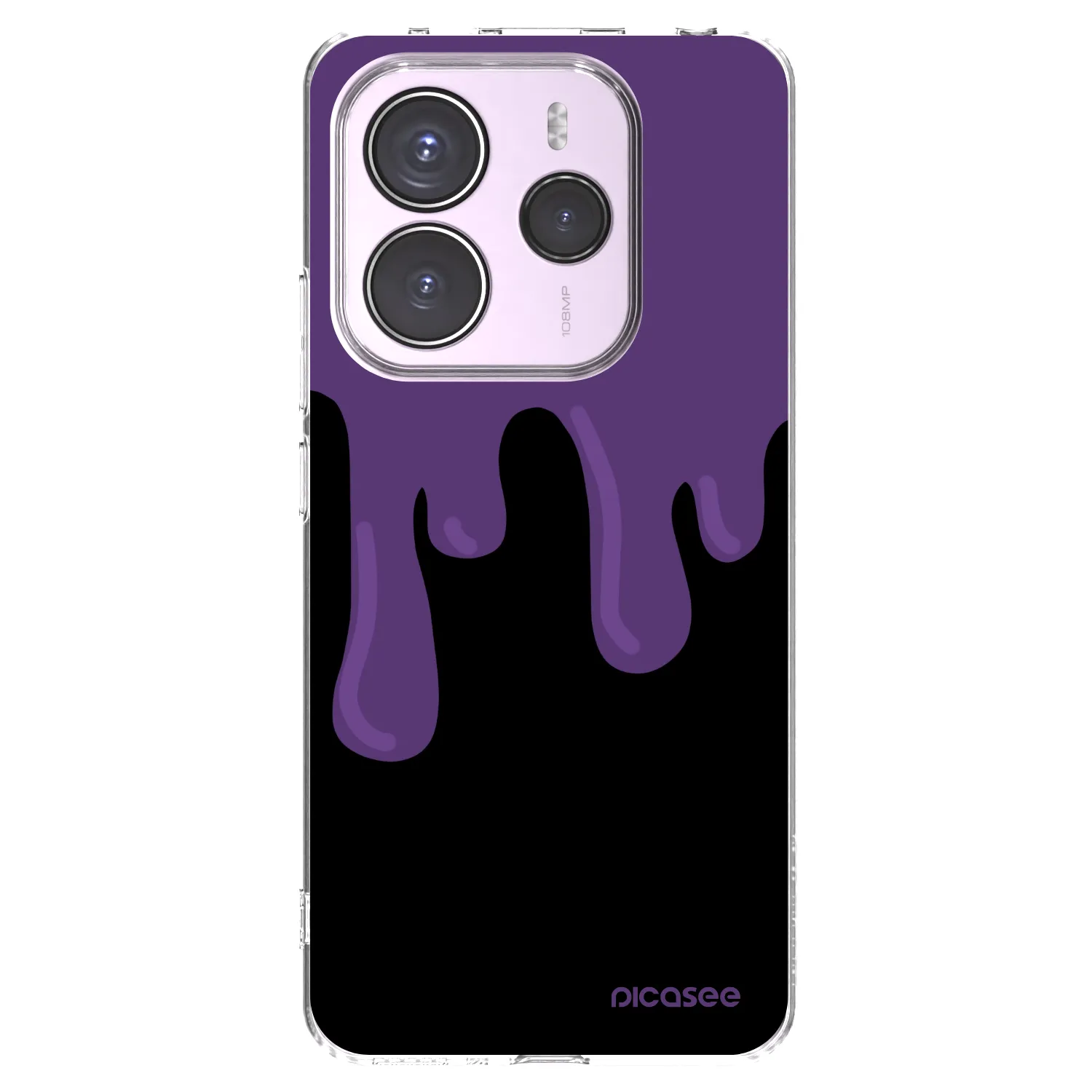 Picasee silikonska prozirna maskica za Xiaomi Redmi Note 14 5G - Purple spooky
