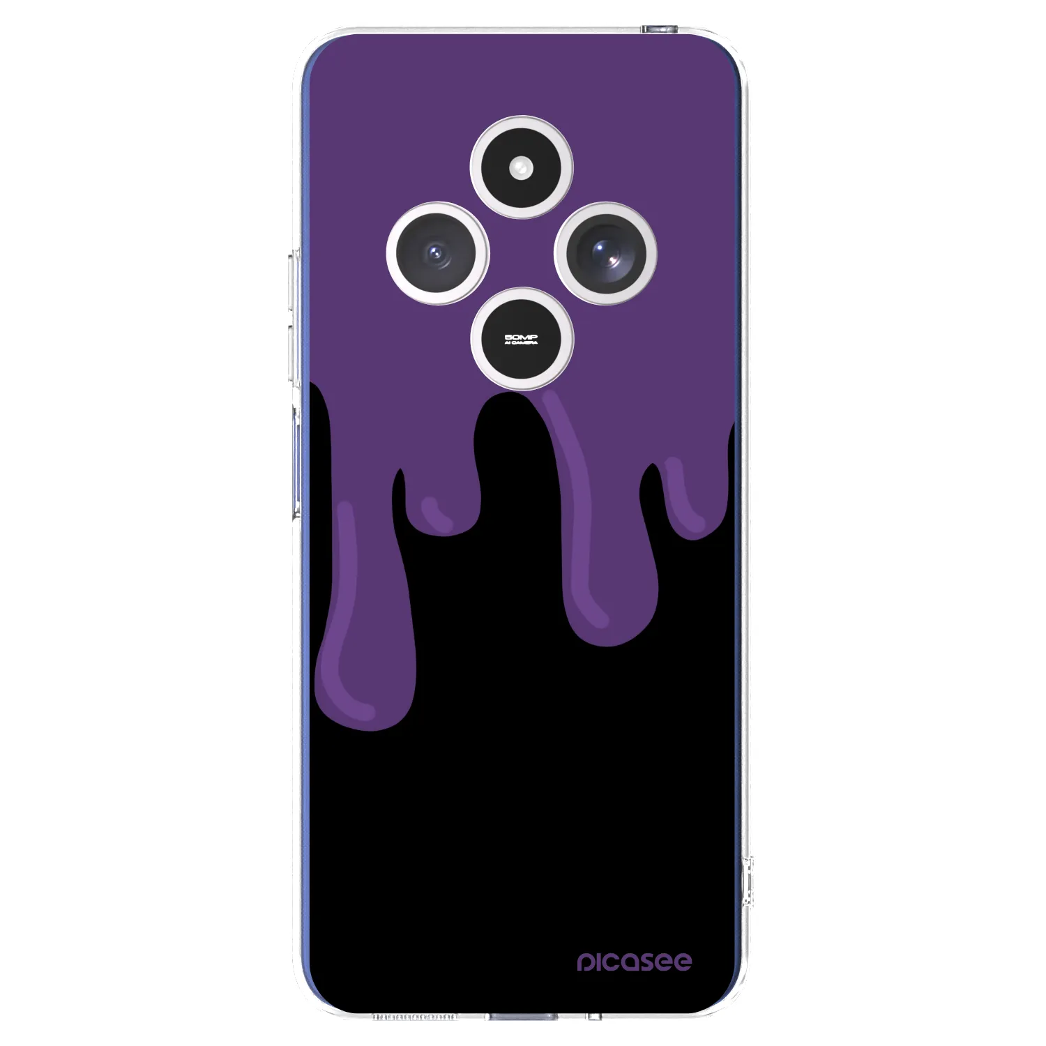 Picasee silikonska prozirna maskica za Xiaomi Redmi 14C - Purple spooky