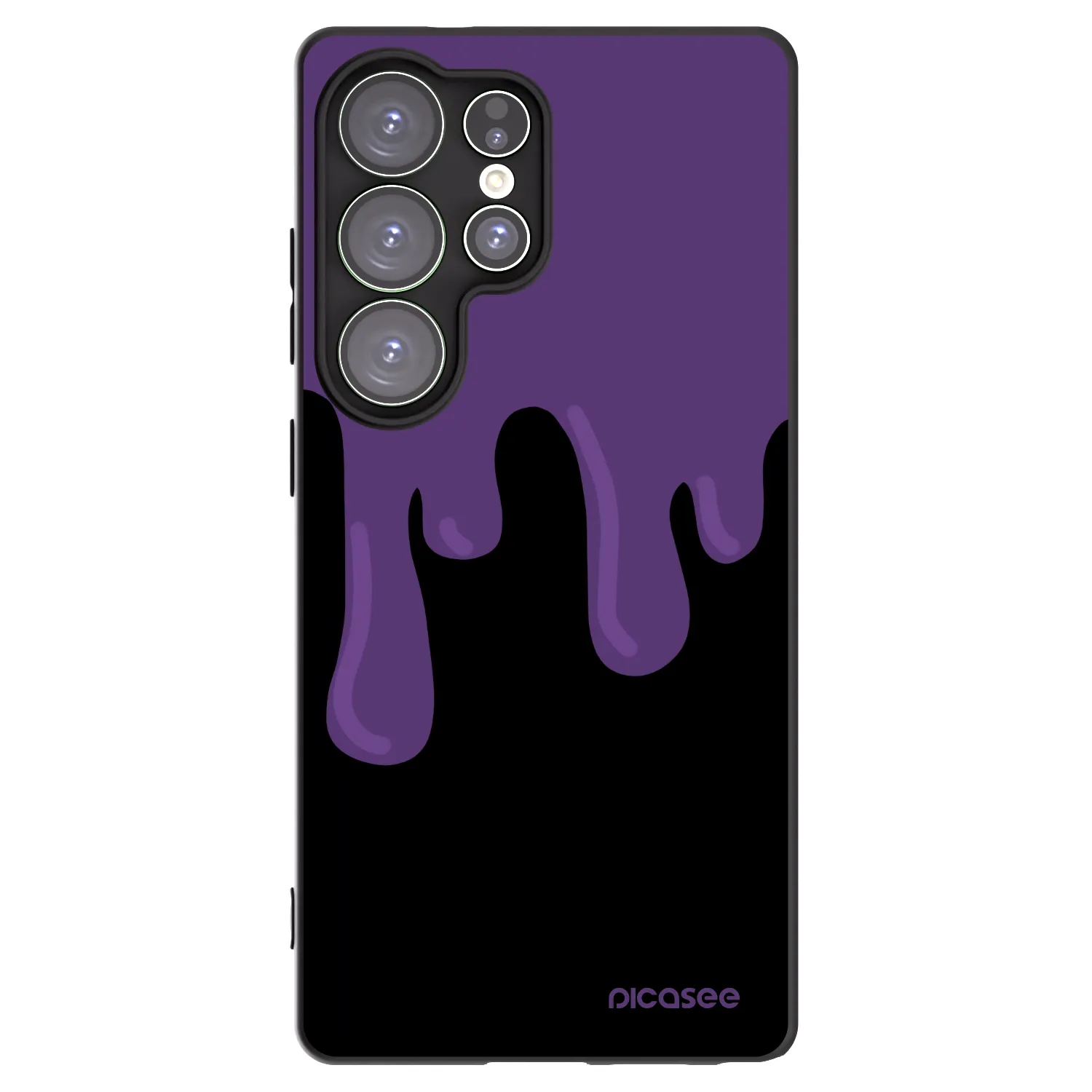 Picasee crna silikonska maskica za Samsung Galaxy S25 Ultra 5G - Purple spooky