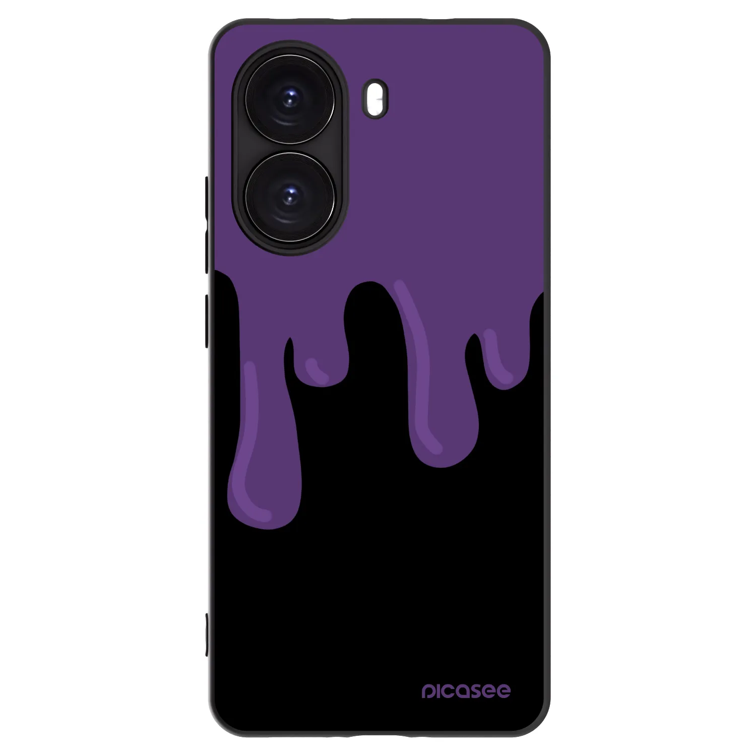 Picasee crna silikonska maskica za Xiaomi Poco X7 Pro 5G - Purple spooky