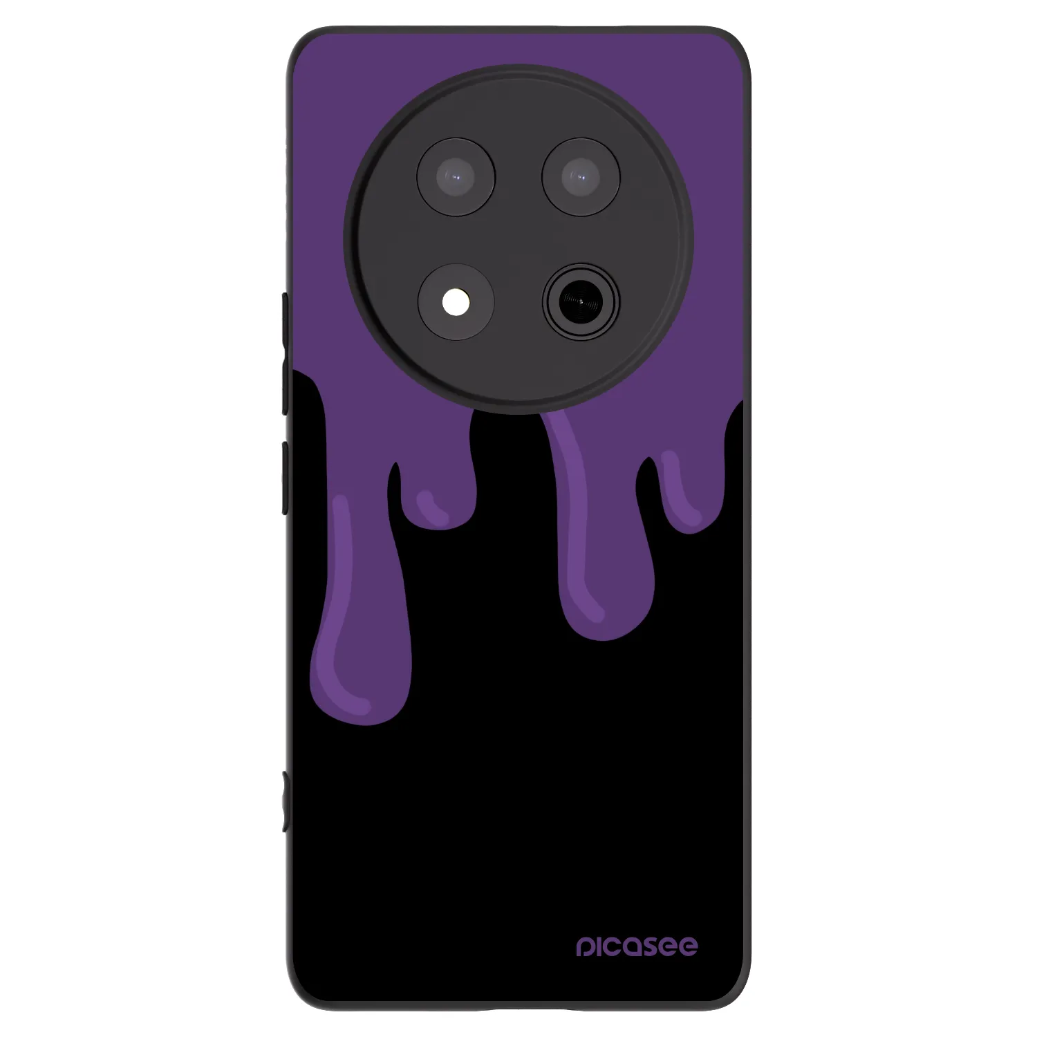 Picasee crna silikonska maskica za Honor Magic7 Lite 5G - Purple spooky