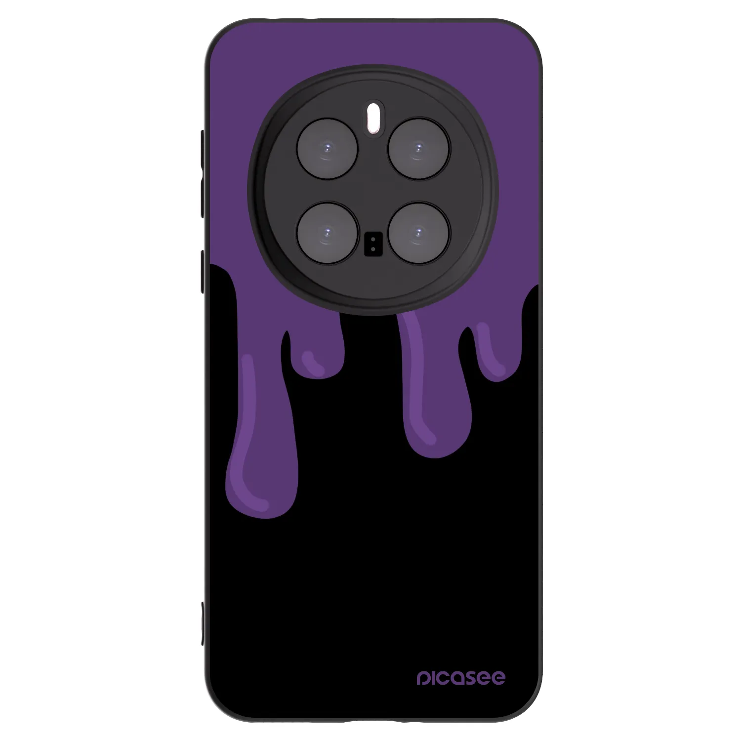 Picasee crna silikonska maskica za Honor Magic7 Pro 5G - Purple spooky