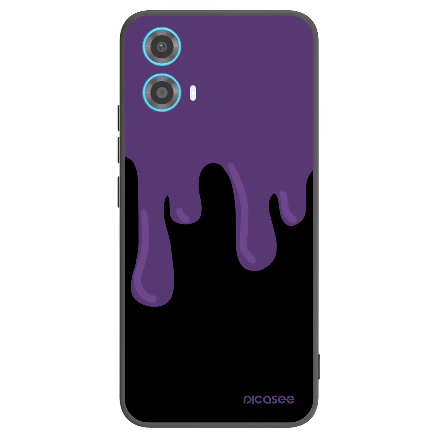 Picasee crna silikonska maskica za Motorola Moto G34 5G - Purple spooky