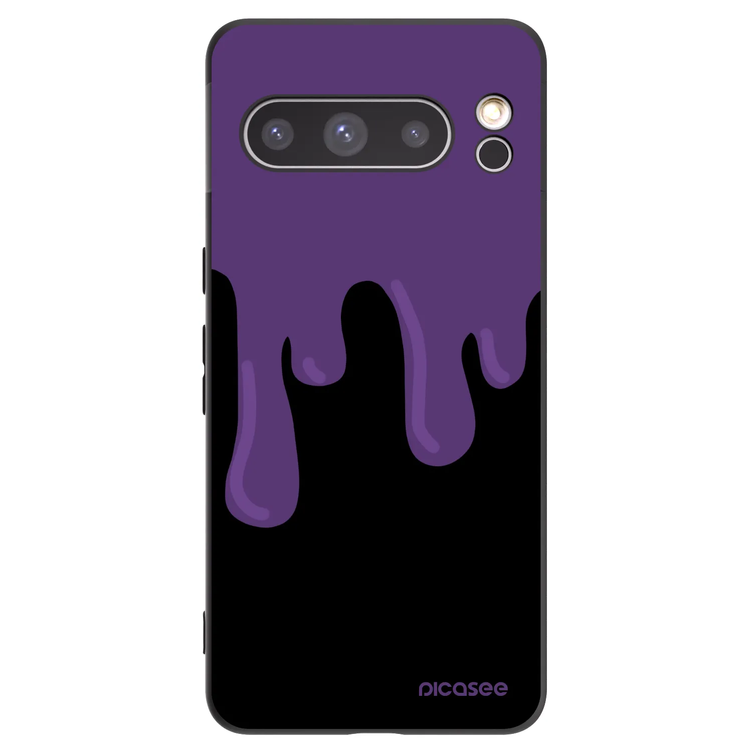 Picasee crna silikonska maskica za Google Pixel 8 Pro - Purple spooky