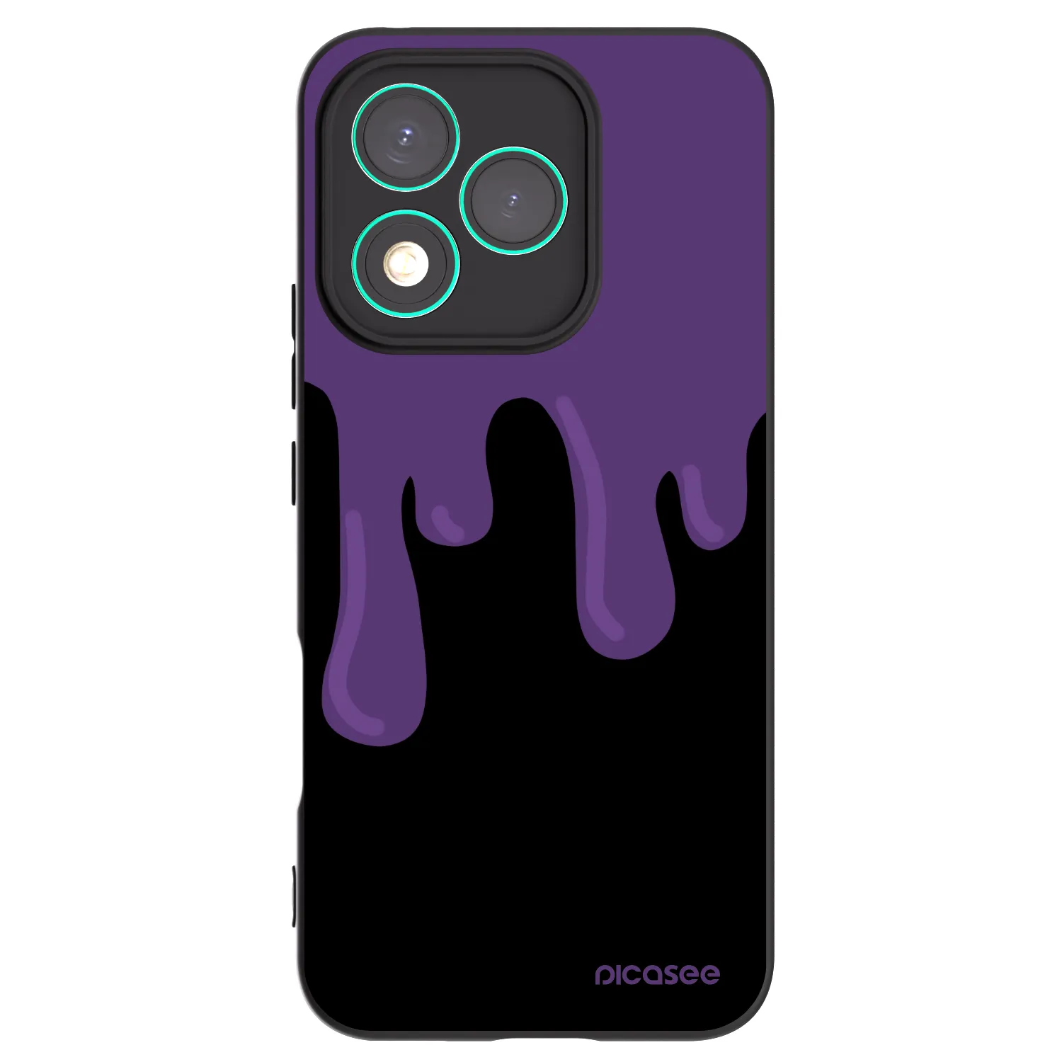 Picasee crna silikonska maskica za Honor 400 Lite 5G - Purple spooky