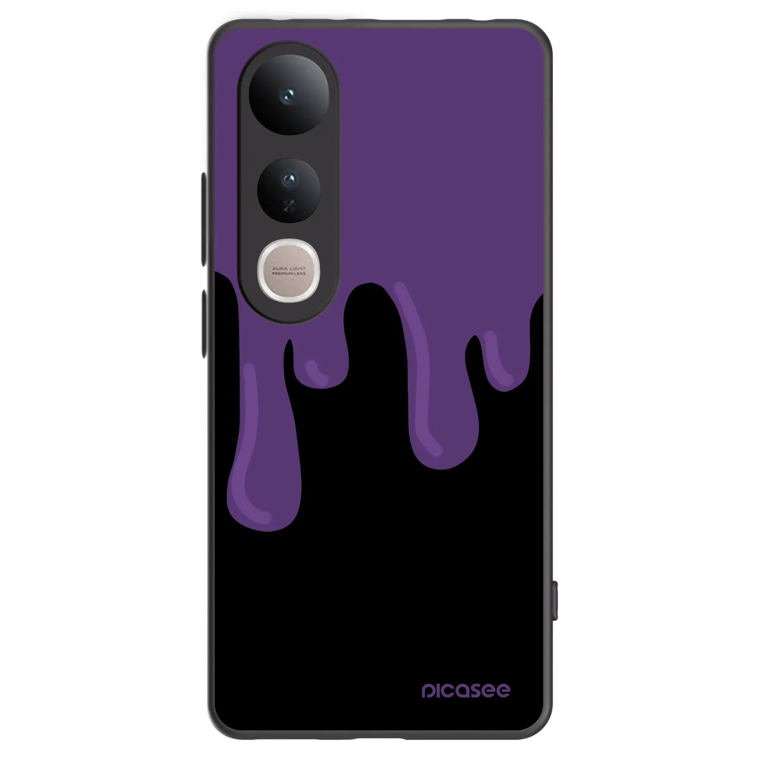 Picasee crna silikonska maskica za Vivo V50 Lite 5G - Purple spooky