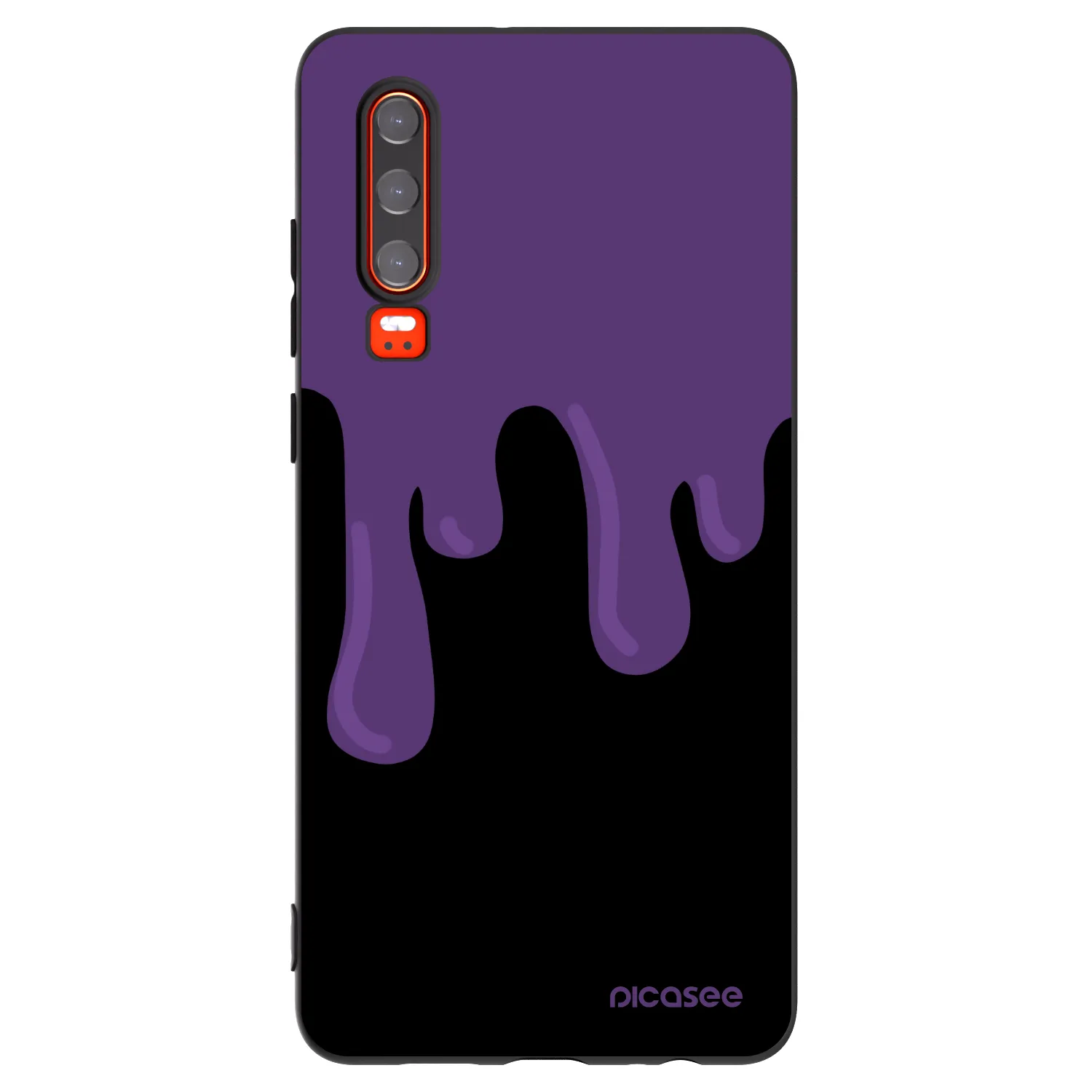 Picasee crna silikonska maskica za Huawei P30 - Purple spooky