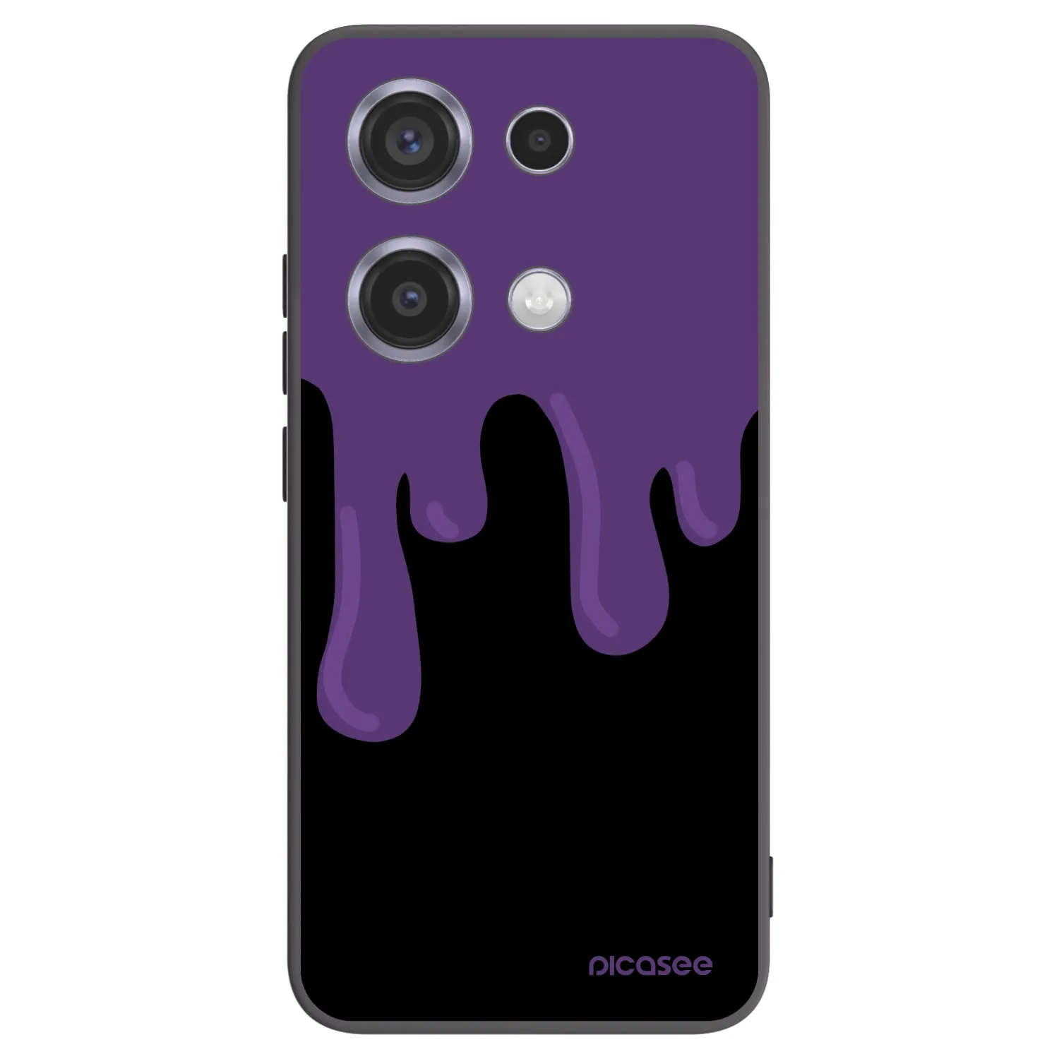 Picasee crna silikonska maskica za Xiaomi Redmi Note 14S - Purple spooky