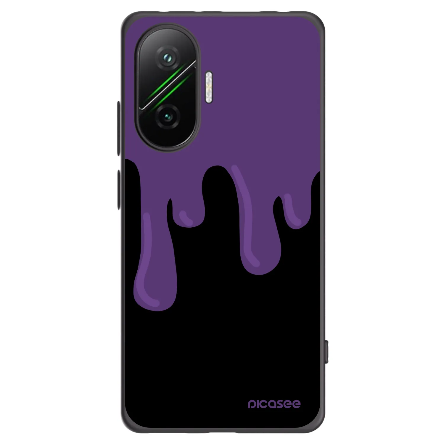 Picasee crna silikonska maskica za Xiaomi Poco F7 5G - Purple spooky