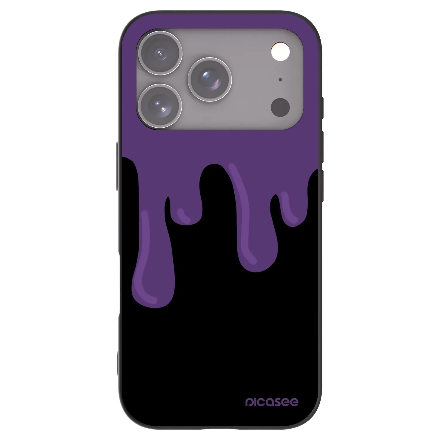 Picasee crna silikonska maskica za Apple iPhone 17 Pro - Purple spooky