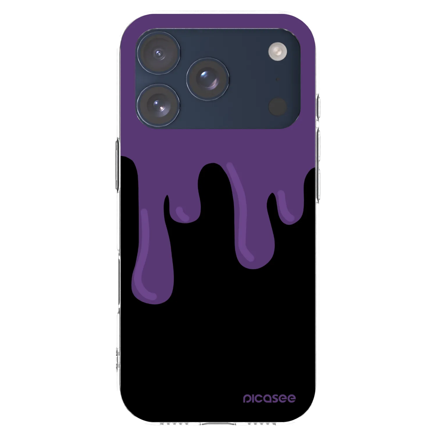 Picasee silikonska prozirna maskica za Apple iPhone 17 Pro - Purple spooky