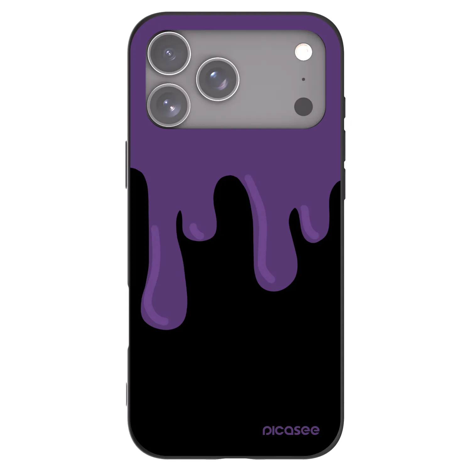 Picasee crna silikonska maskica za Apple iPhone 17 Pro Max - Purple spooky