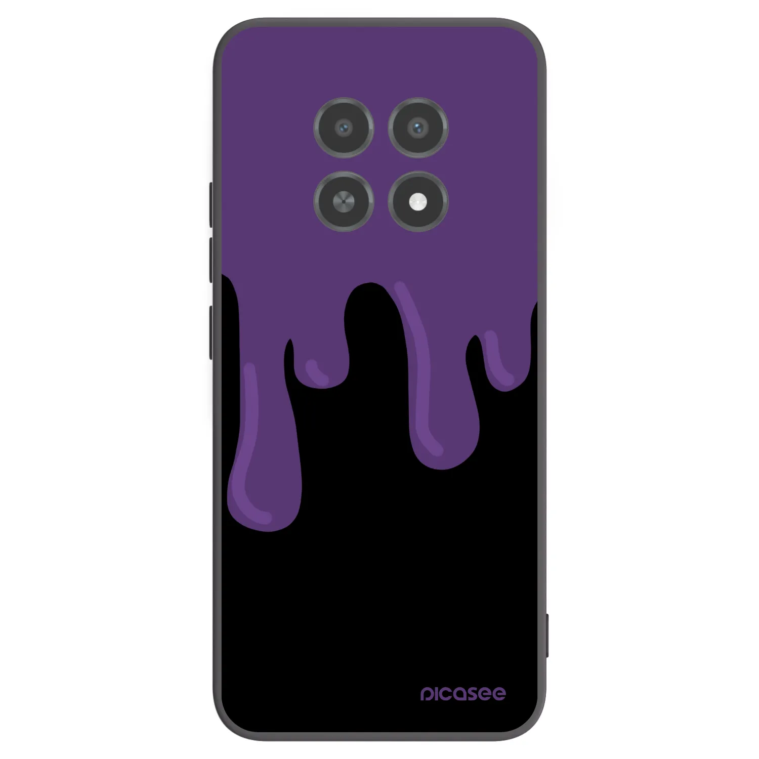 Picasee crna silikonska maskica za Realme 12X - Purple spooky