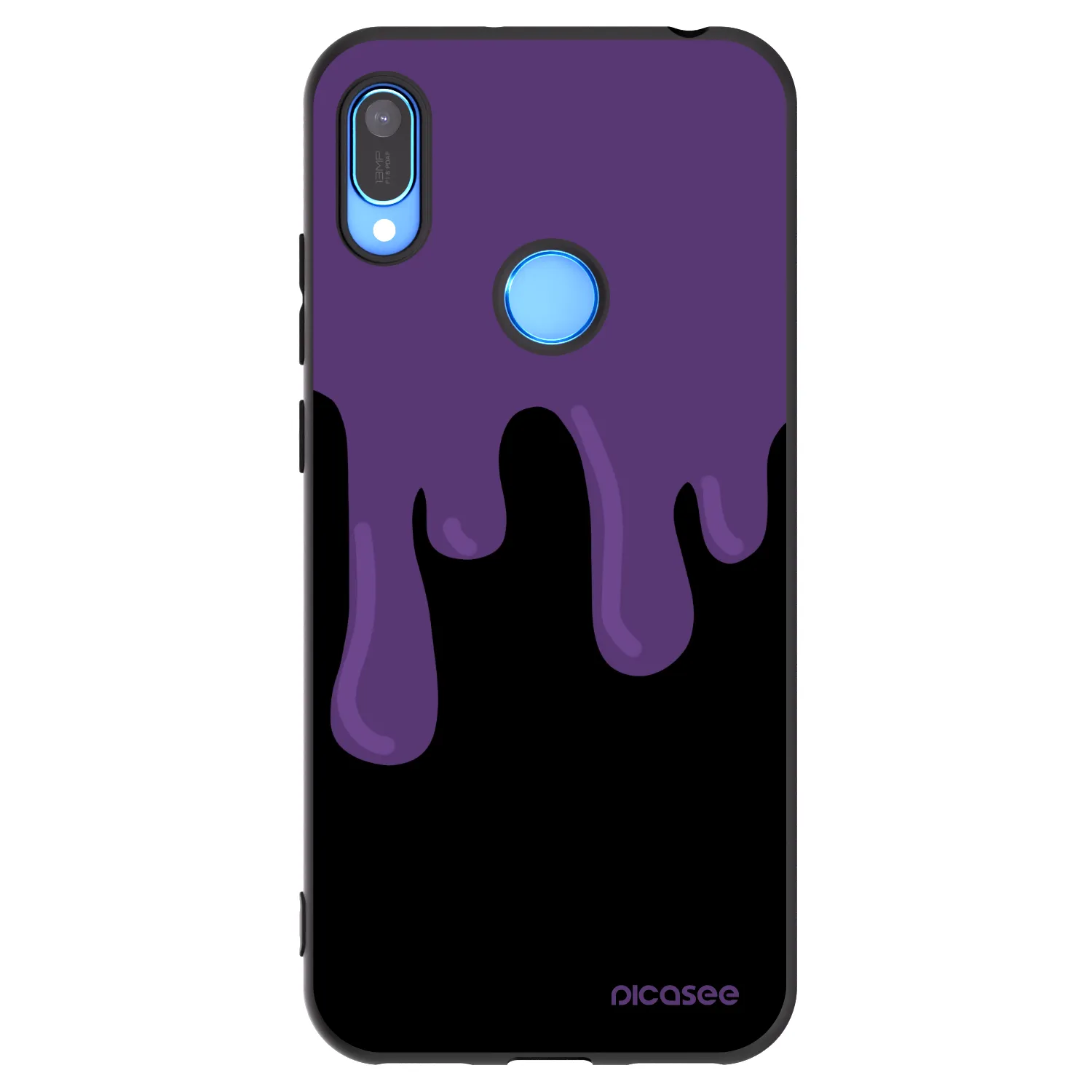 Picasee crna silikonska maskica za Huawei Y6 2019 - Purple spooky