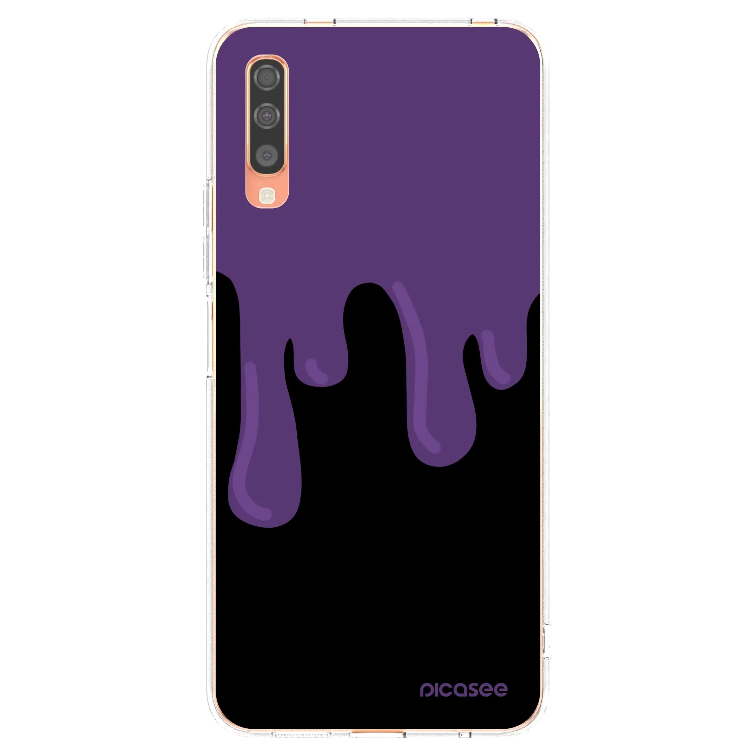 Picasee silikonska prozirna maskica za Samsung Galaxy A70 A705F - Purple spooky