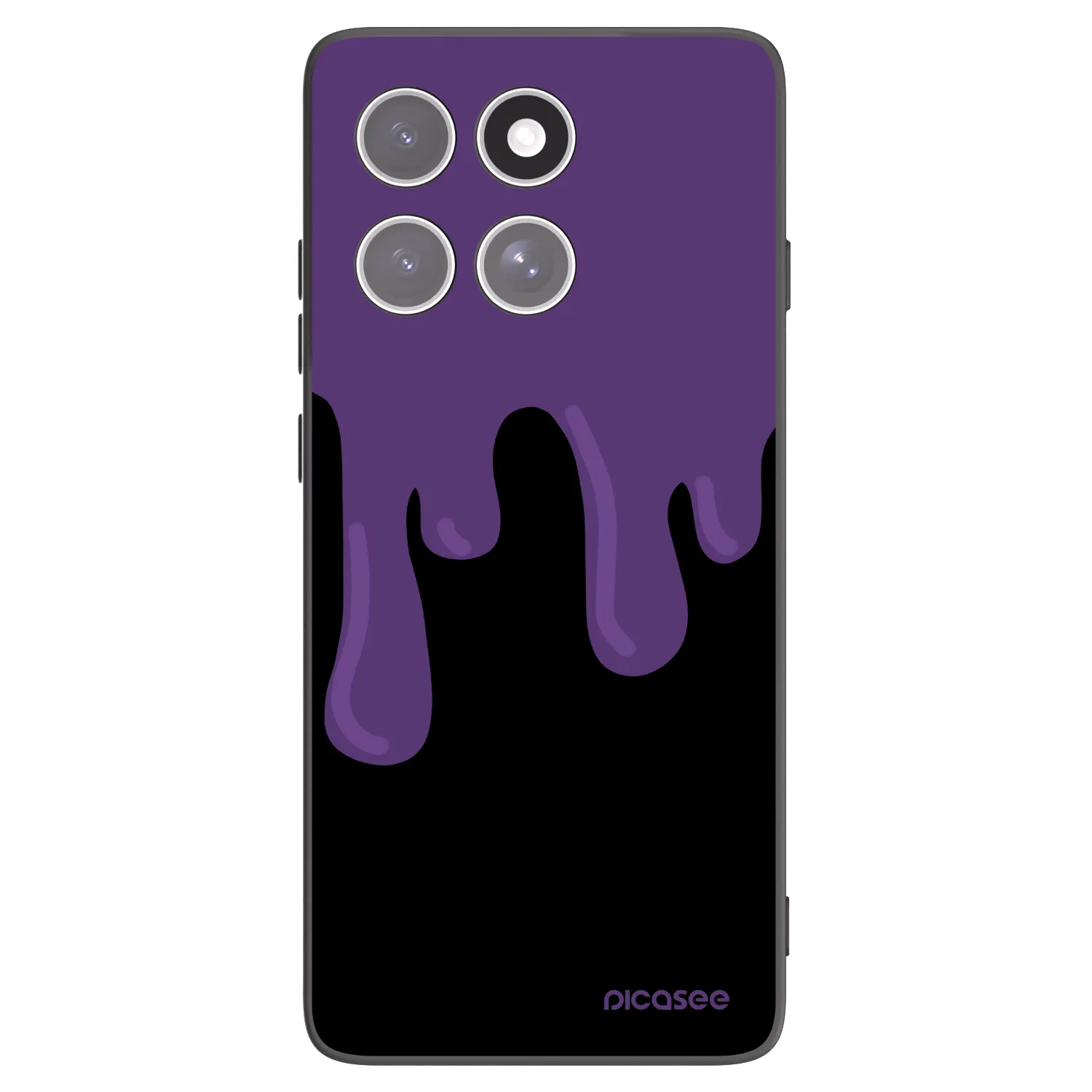 Picasee crna silikonska maskica za Motorola Edge 60 Pro - Purple spooky