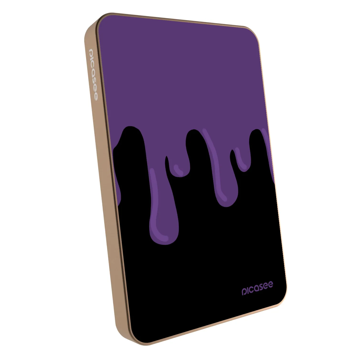 Picasee Prijenosni punjač s MagSafe 5 000 mAh Zlatni - Purple spooky