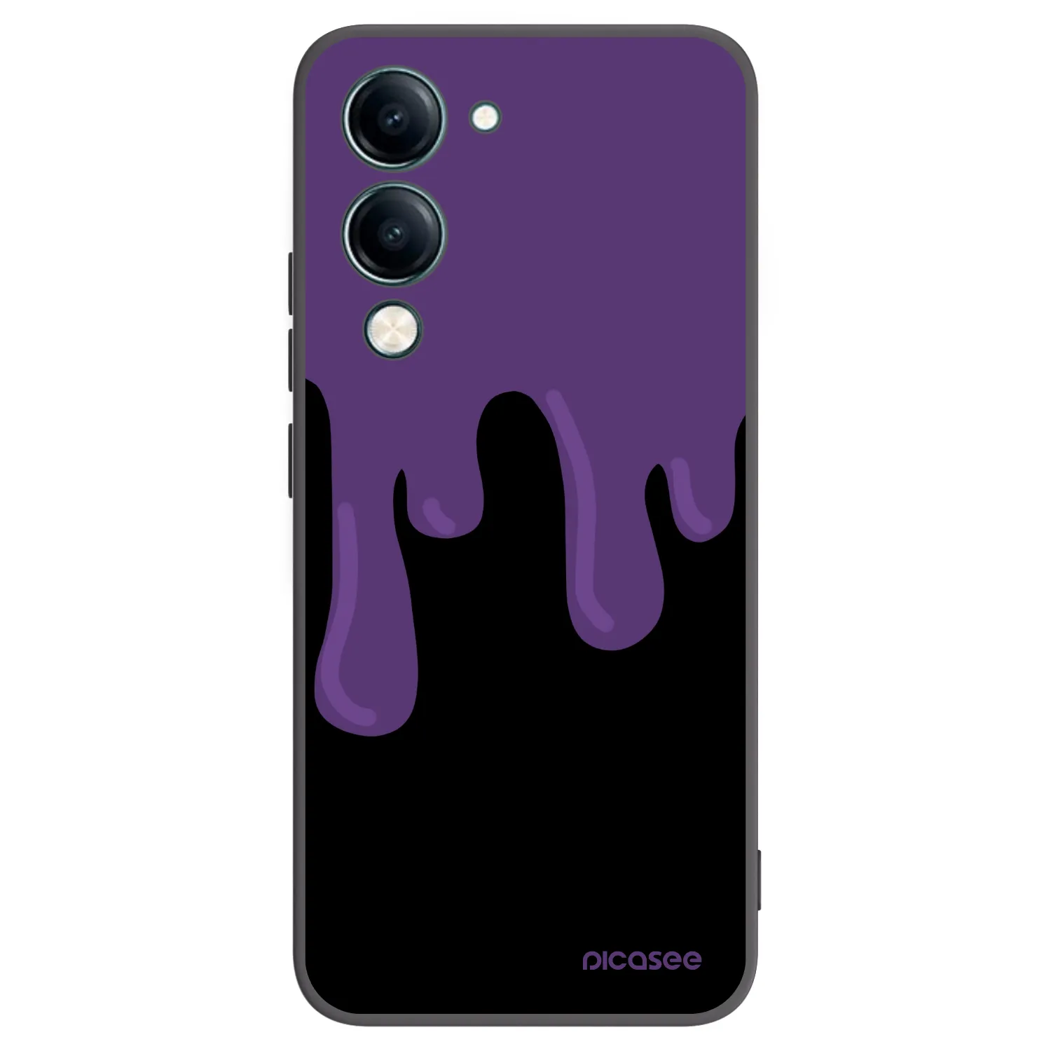 Picasee crna silikonska maskica za Vivo Y29s 5G - Purple spooky