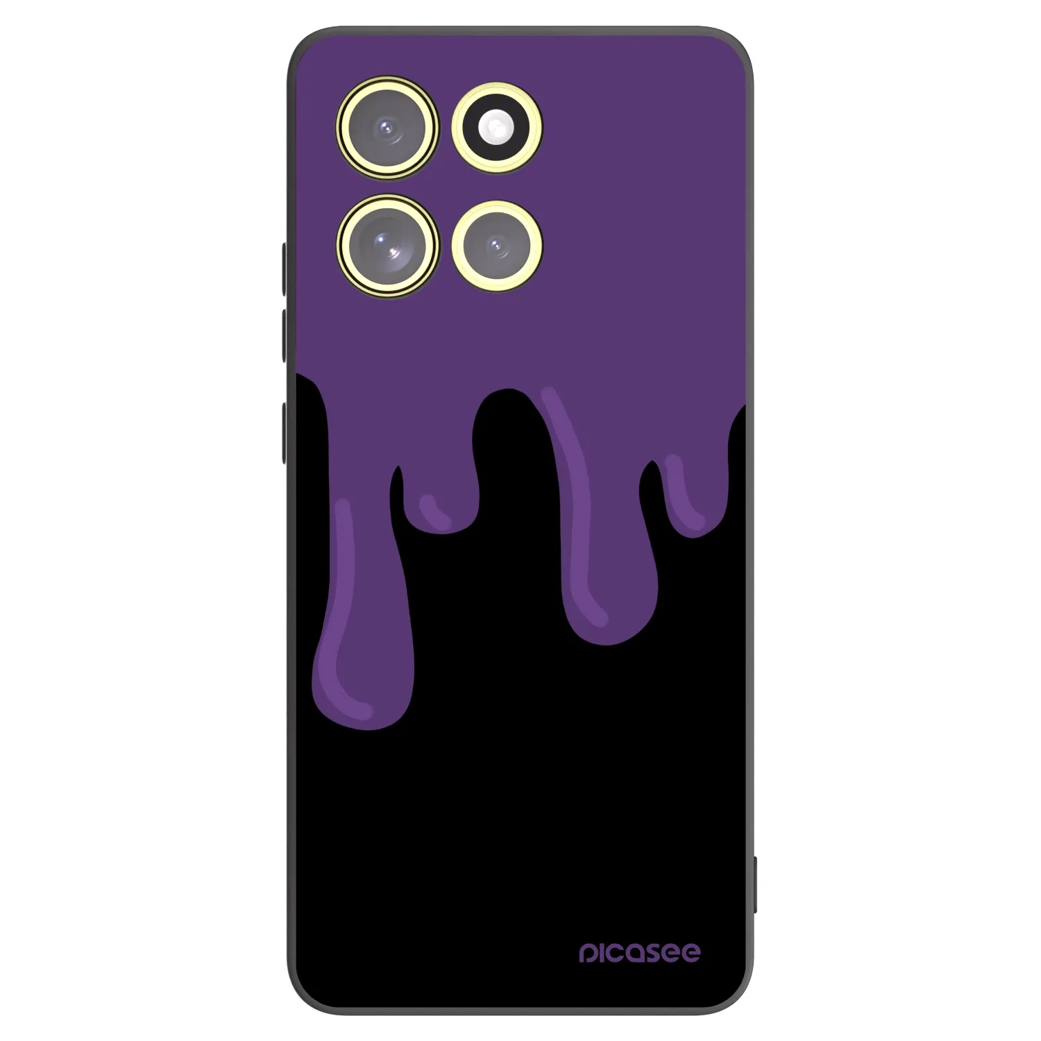 Picasee crna silikonska maskica za Motorola Moto G86 Power 5G - Purple spooky