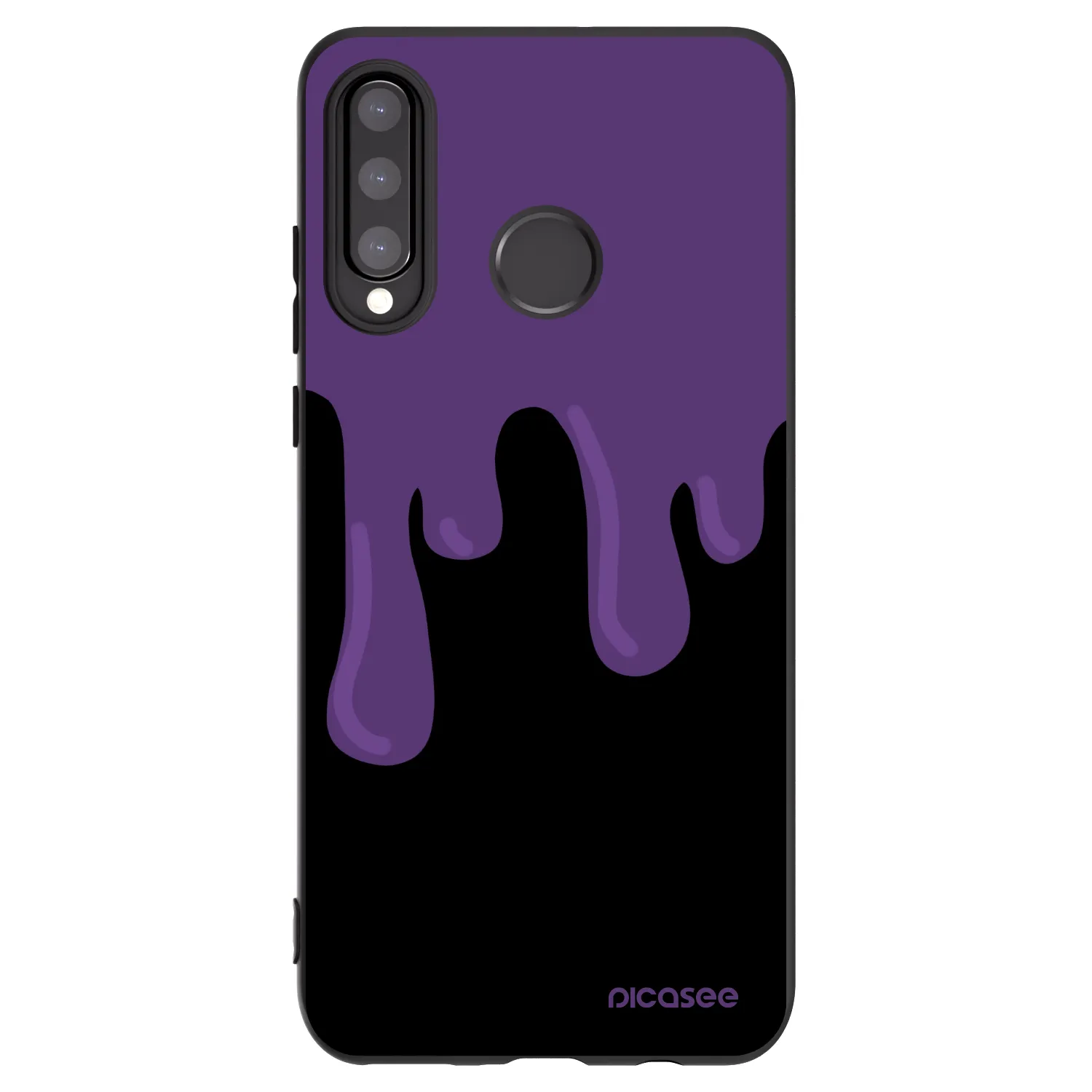 Picasee crna silikonska maskica za Huawei P30 Lite - Purple spooky