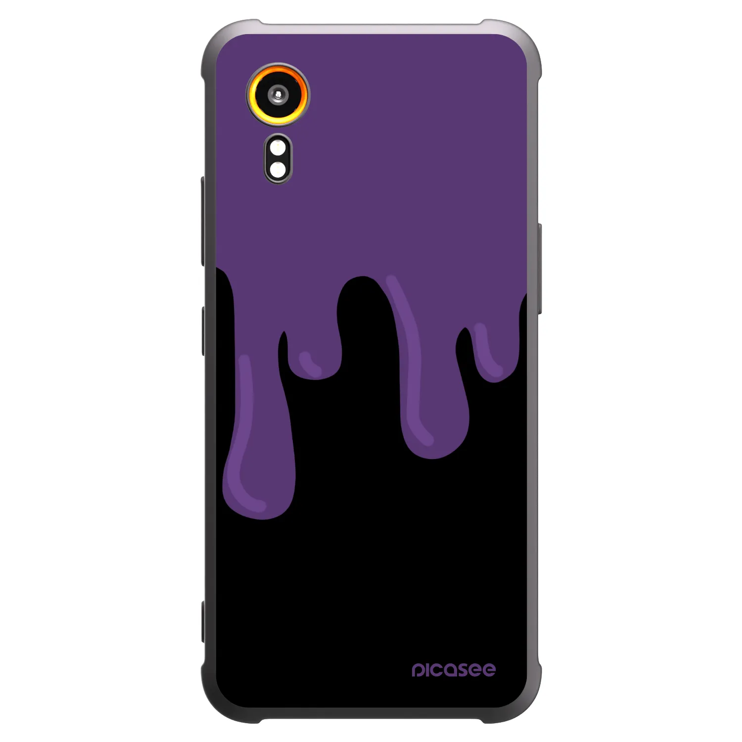 Picasee crna silikonska maskica za Samsung Galaxy XCover 7 - Purple spooky